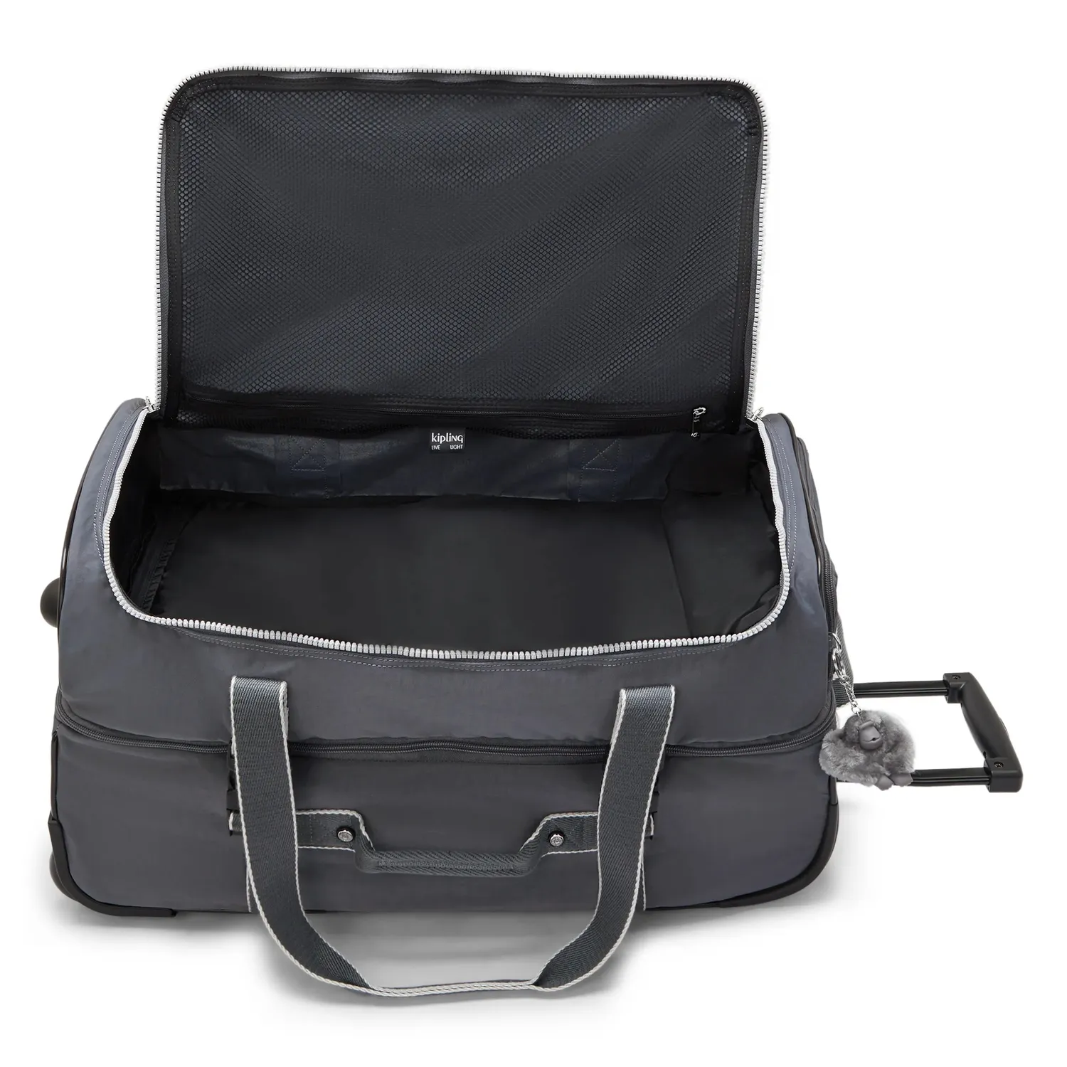 Kipling Teagan M Koffer Moonlit Grey Medium met TSA-slot