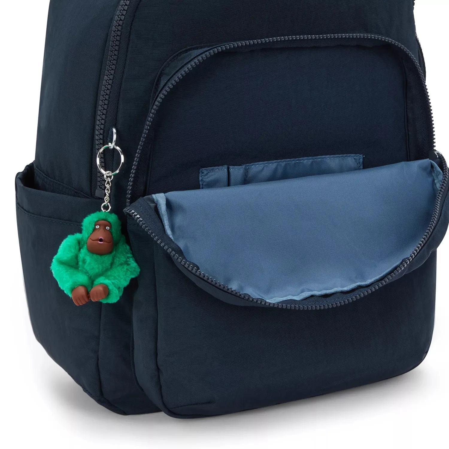 Kipling Seoul rugzak Groot Blue Green Block 15 inch laptopvak