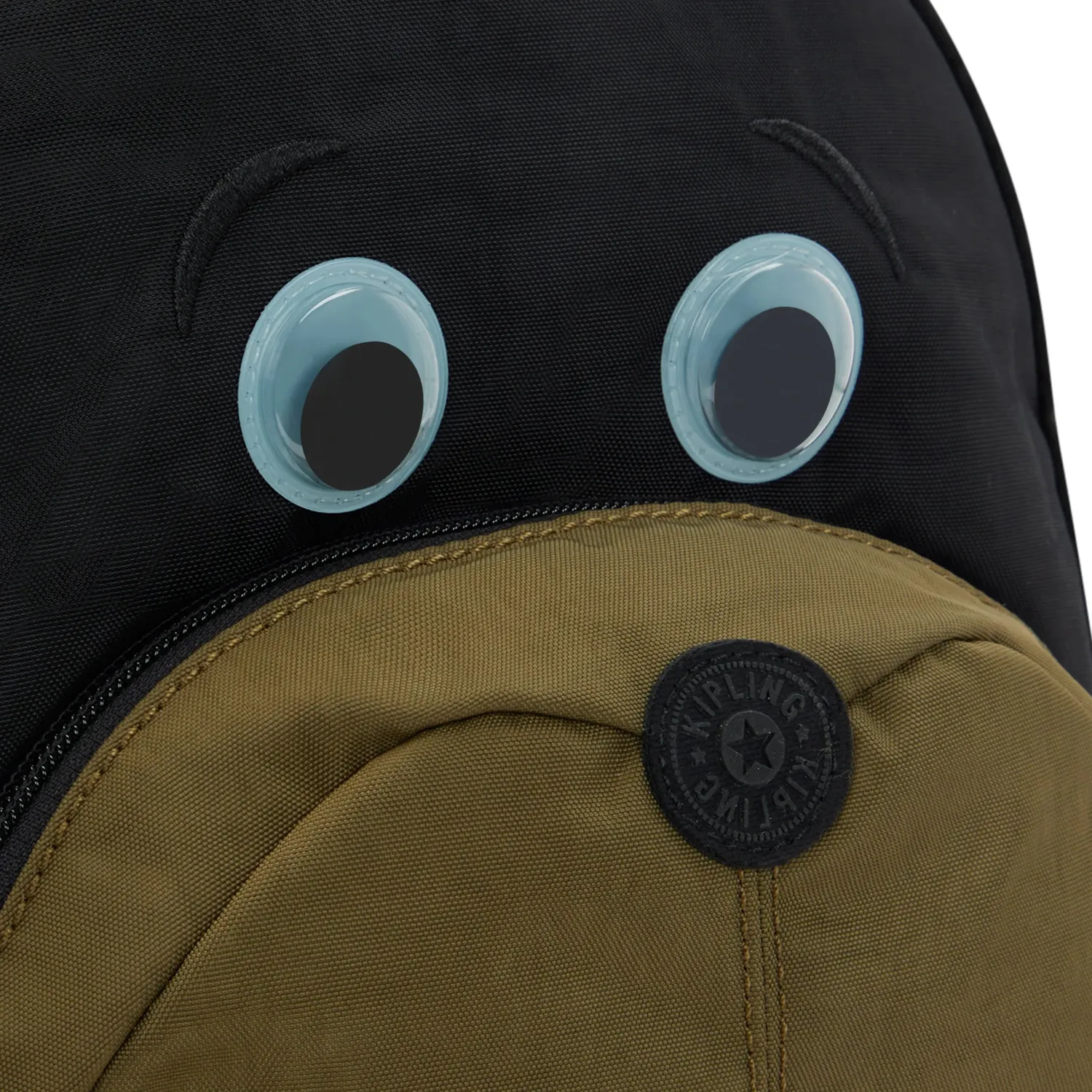 Kipling Faster rugzak klein Black Khaki Block waterafstotend