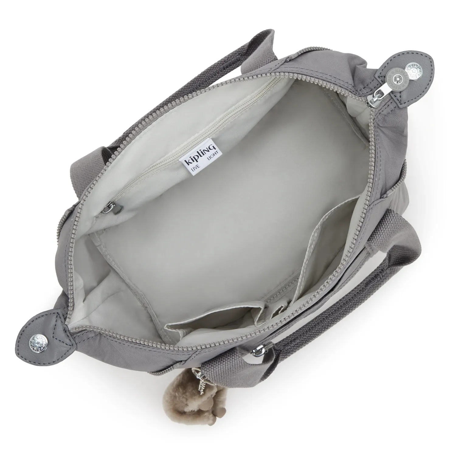 Kipling Art Mini schoudertas Inviting Grey klein waterafstotend