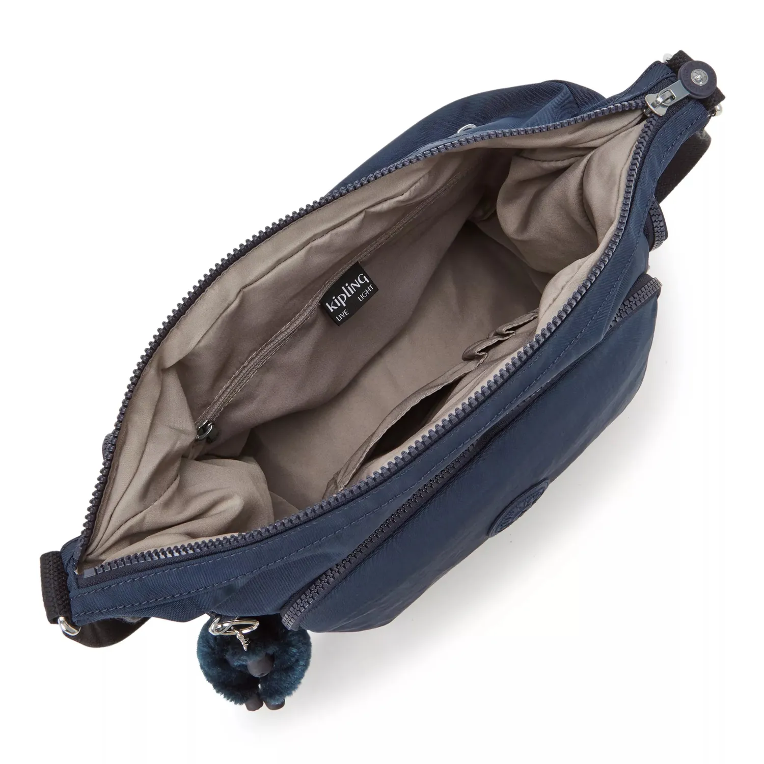 Kipling Gabb crossbody tas Blue Bleu 2 groot handenvrij