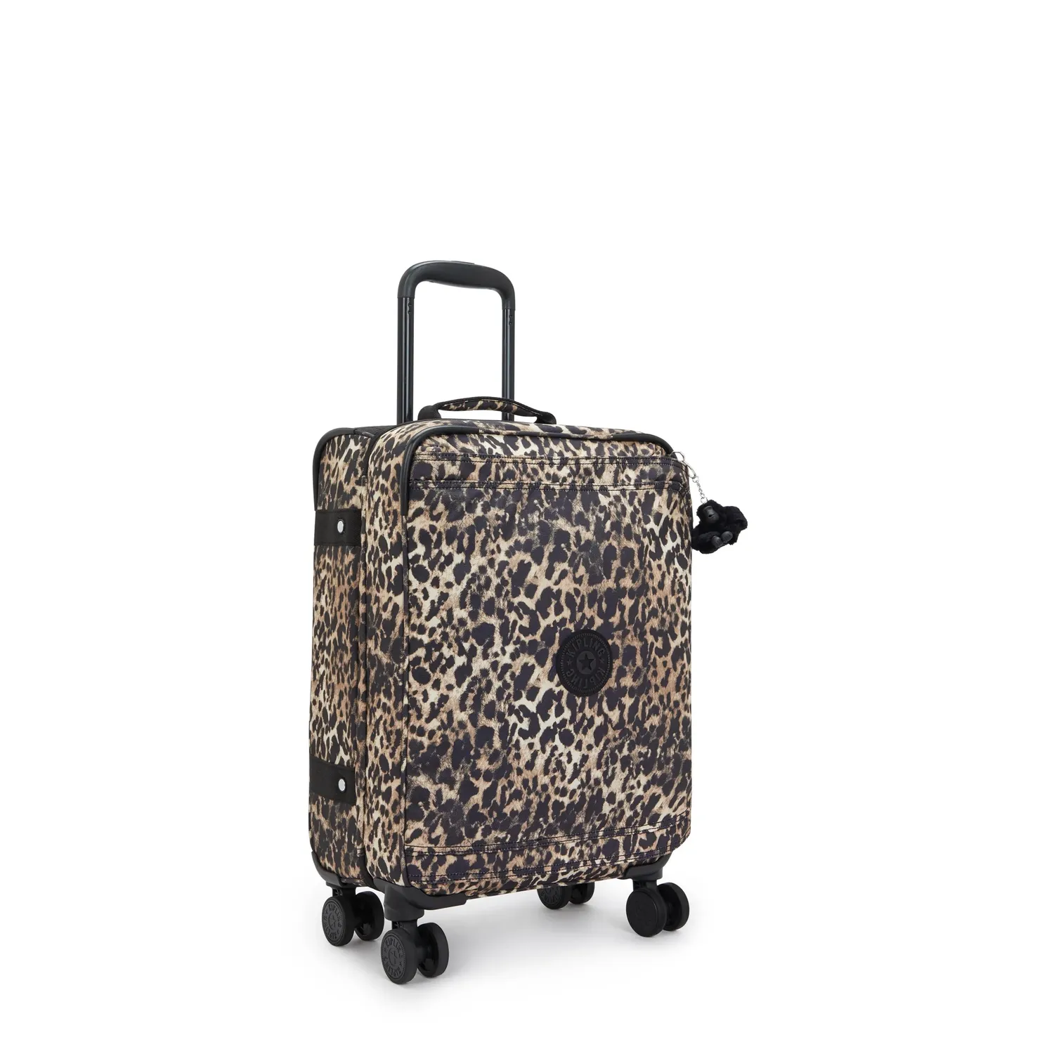 Kipling Spontaneous S koffer Wild Leopard klein met TSA-slot