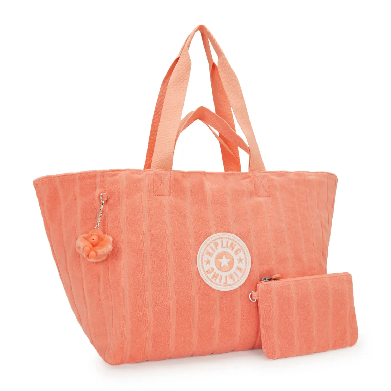 Kipling Naomi strandtas Orangy Towel groot licht
