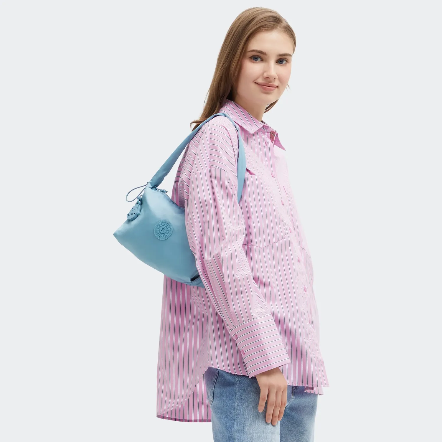 Kipling Eleni kleine schoudertas Sounds Blue met rits