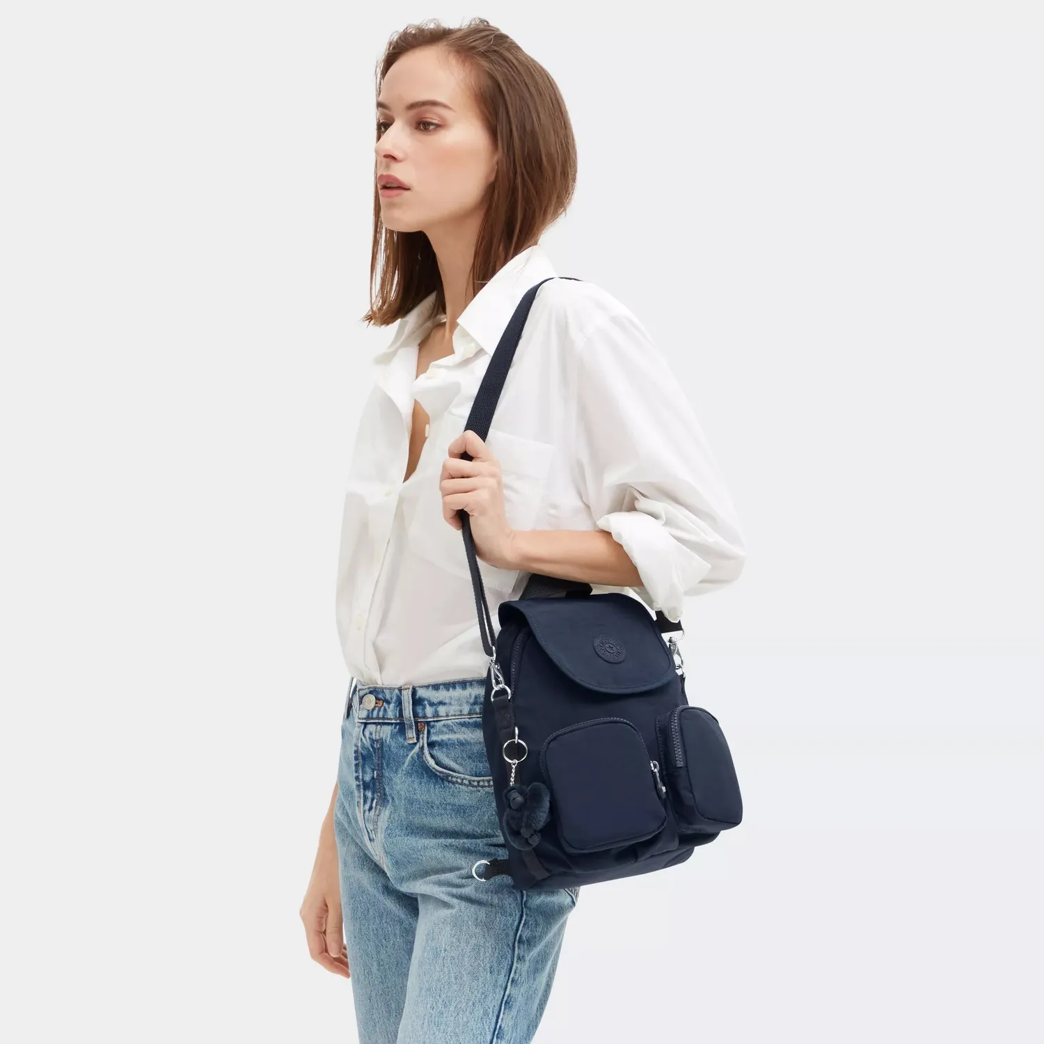 Kipling Firefly Up rugzak Blue Bleu 2 klein waterafstotend