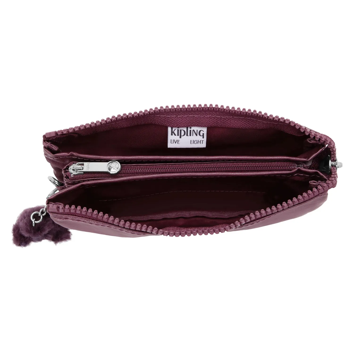 Kipling Creativity L beurs Grape Wine Metallic groot
