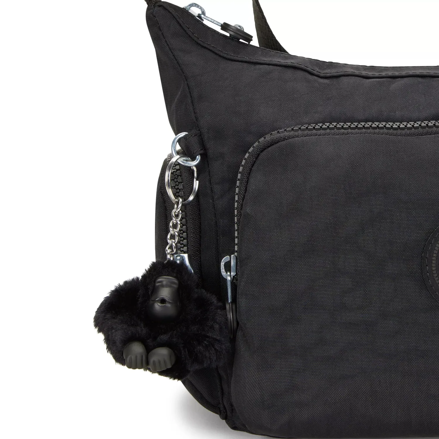 Kipling Gabb S crossbodytas Medium Black Noir met ritsvakken