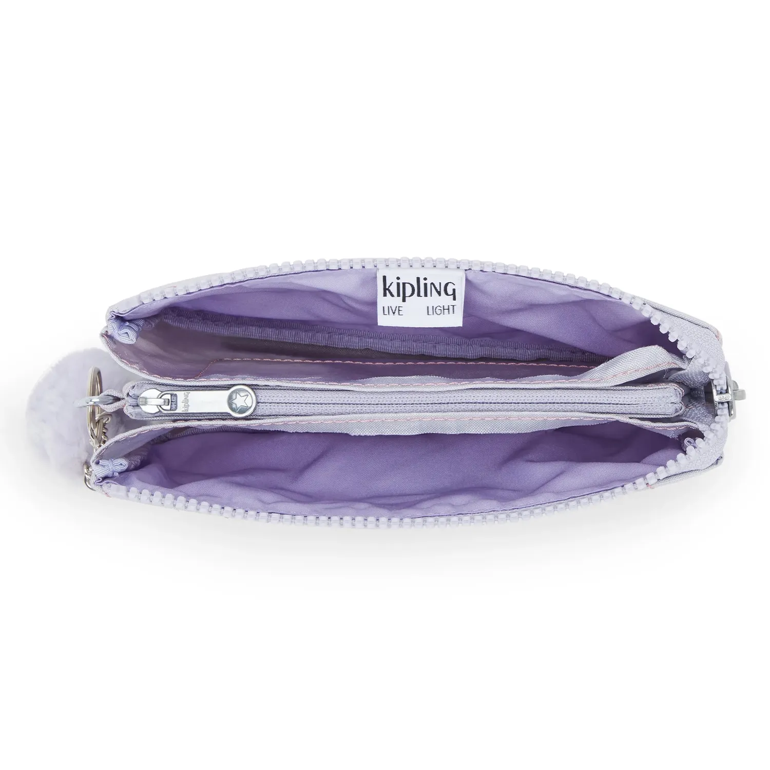 Kipling Creativity L tasje Groot Hearts Shimmer glans