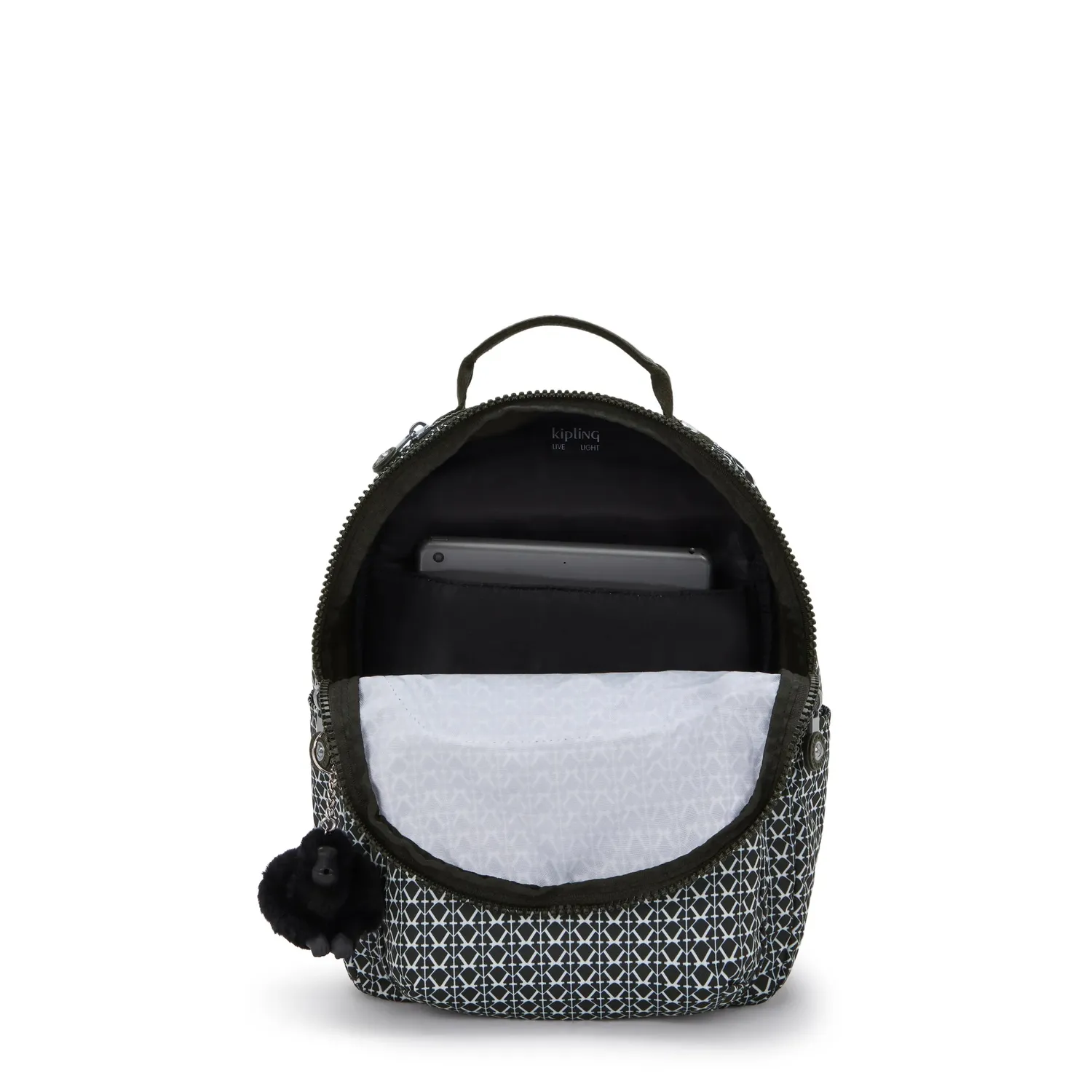 Kipling Seoul S kleine rugzak Signature Print met 11 inch vak