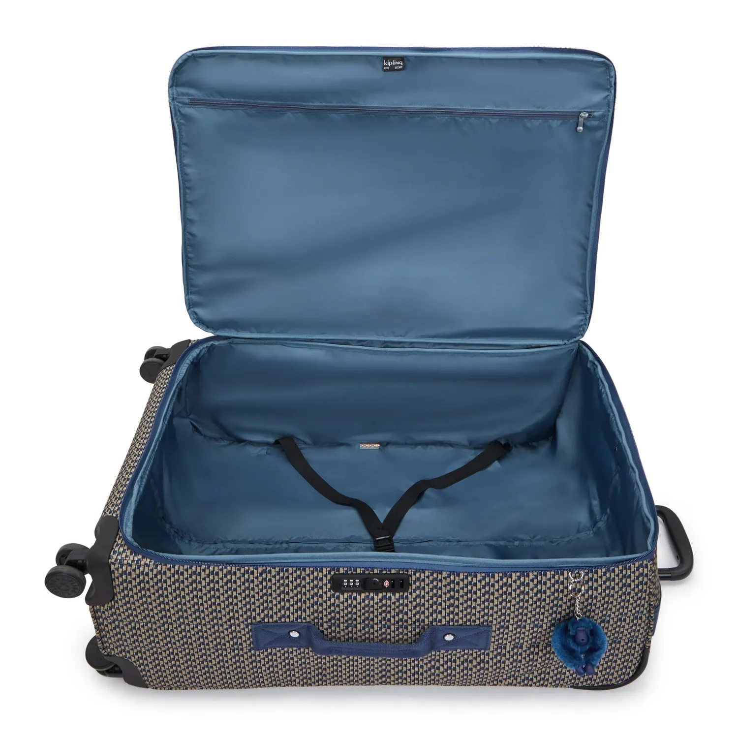 Kipling Jet L koffer Blue on Wire groot