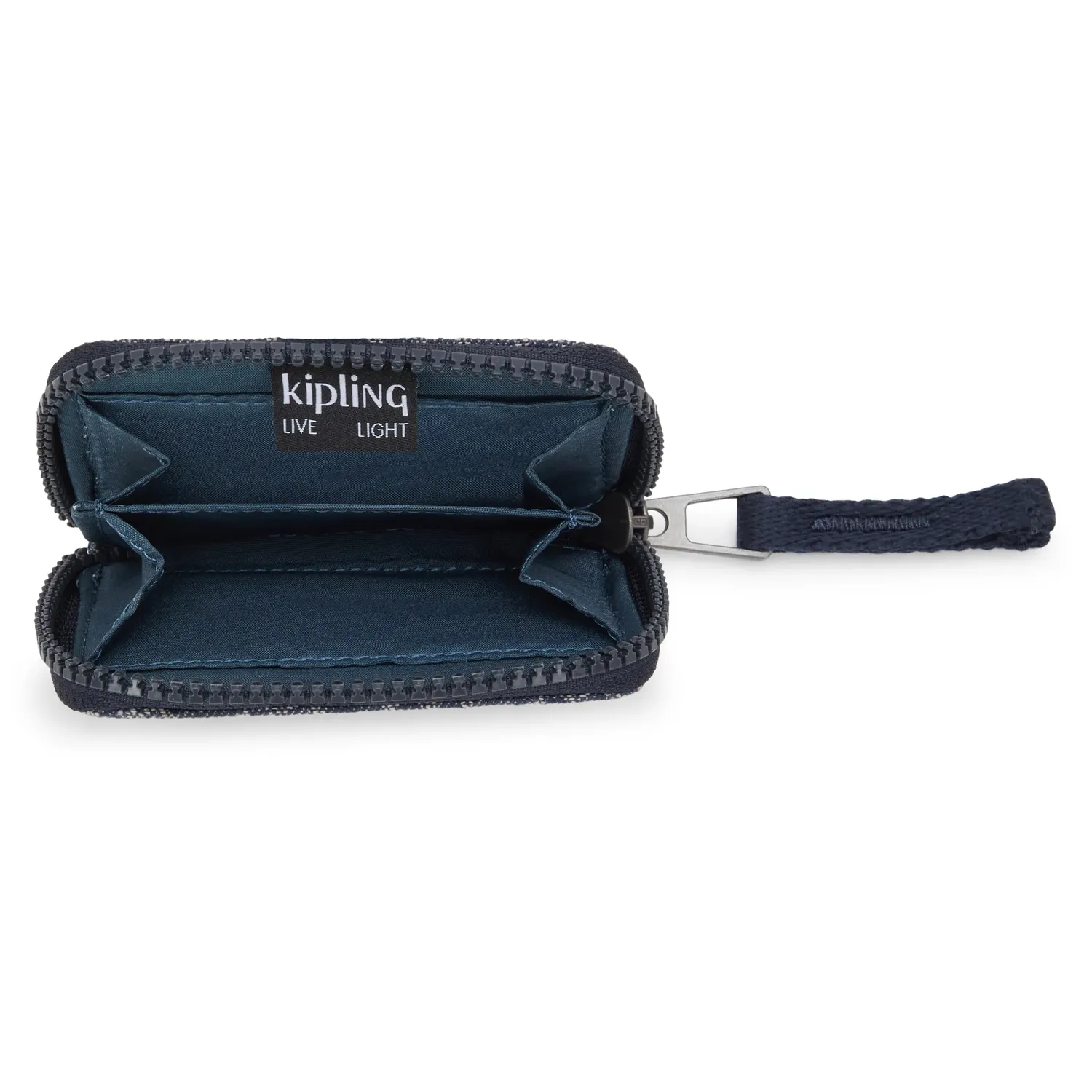 Kipling Cash Buddy portemonnee Klein Signature Denim met vakken