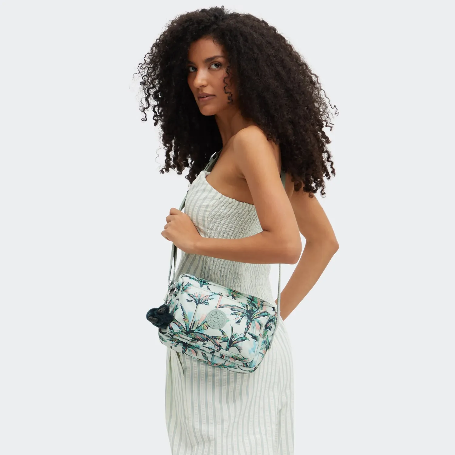 Kipling Abanu M crossbody tas Medium More Palm Trees print