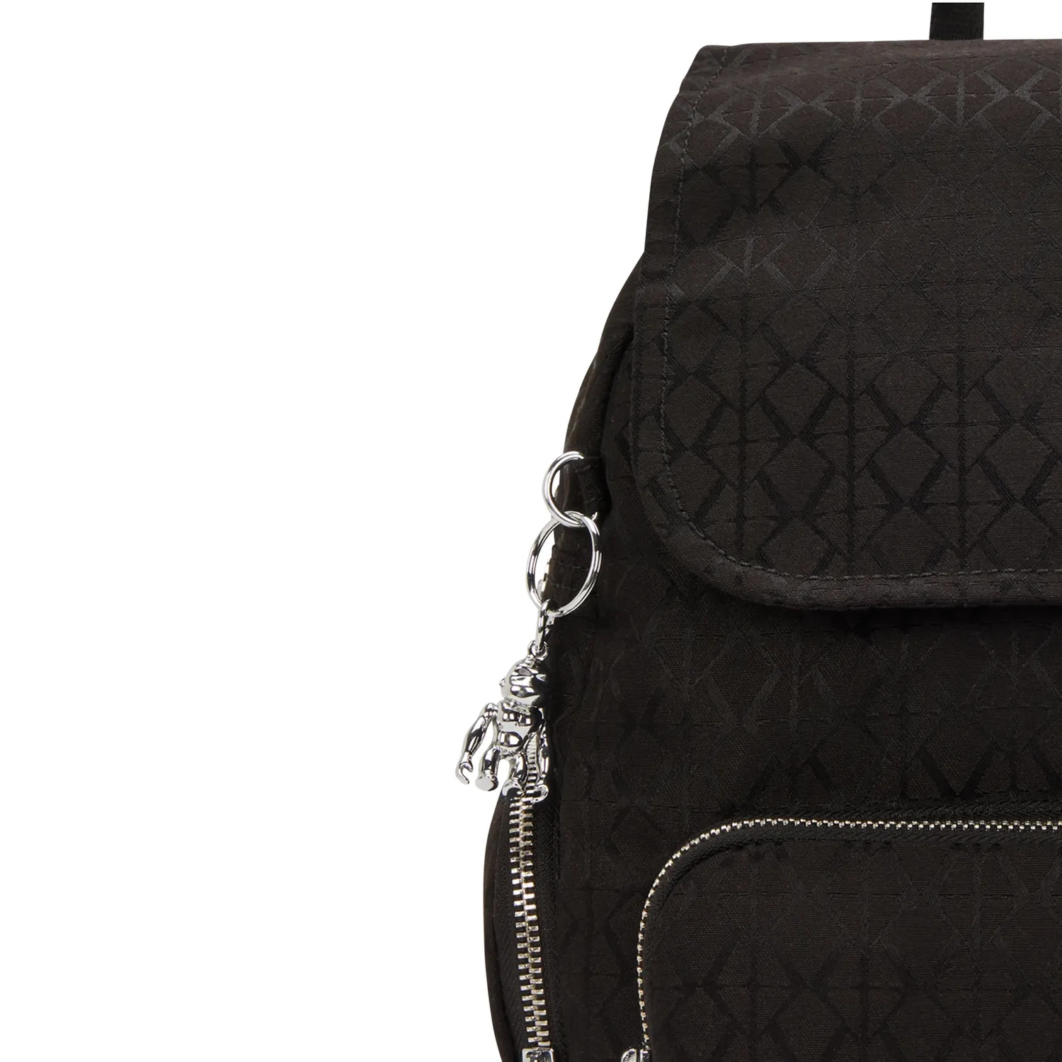 Kipling City Zip S rugzak Klein Noir Sign Jq stevige rits