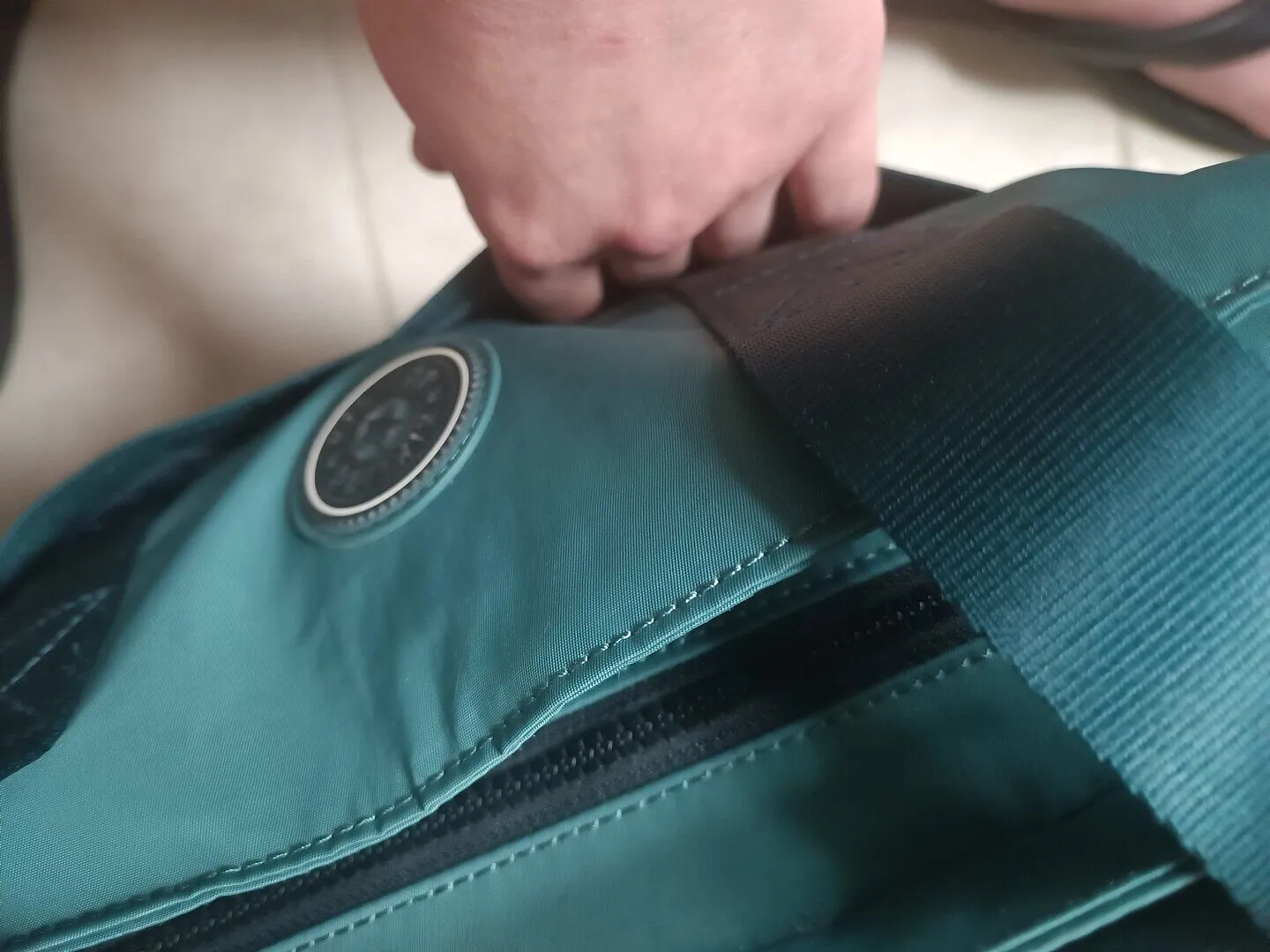 Kipling Hanifa laptoptas groot Casual Blue 15 inch A4