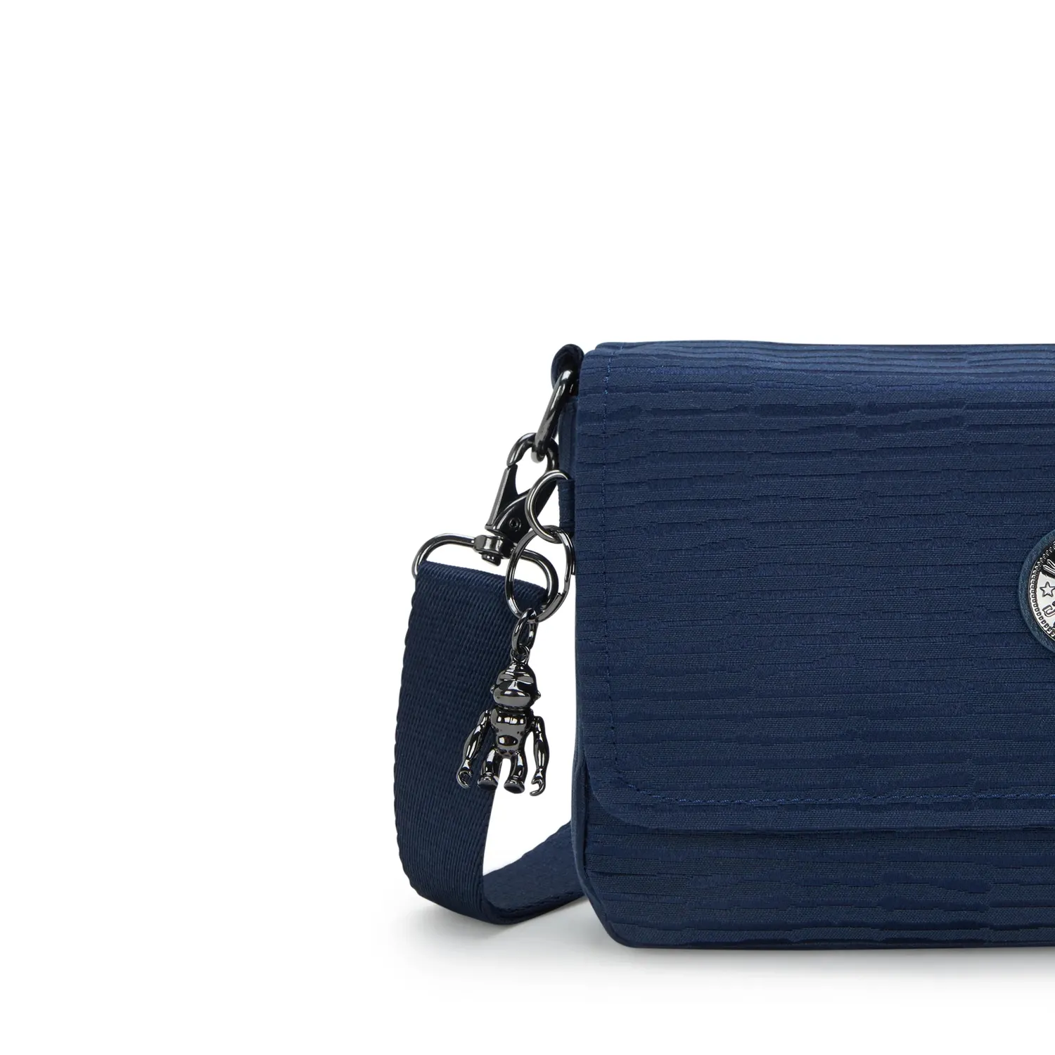 Kipling Aras Up schoudertas Night Ocean Jacquard klein kettingriem