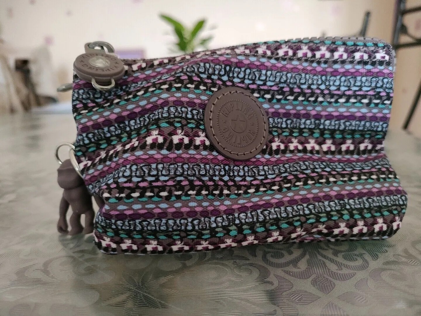 Kipling Creativity S portemonnee Blue Bleu 2 klein met rits