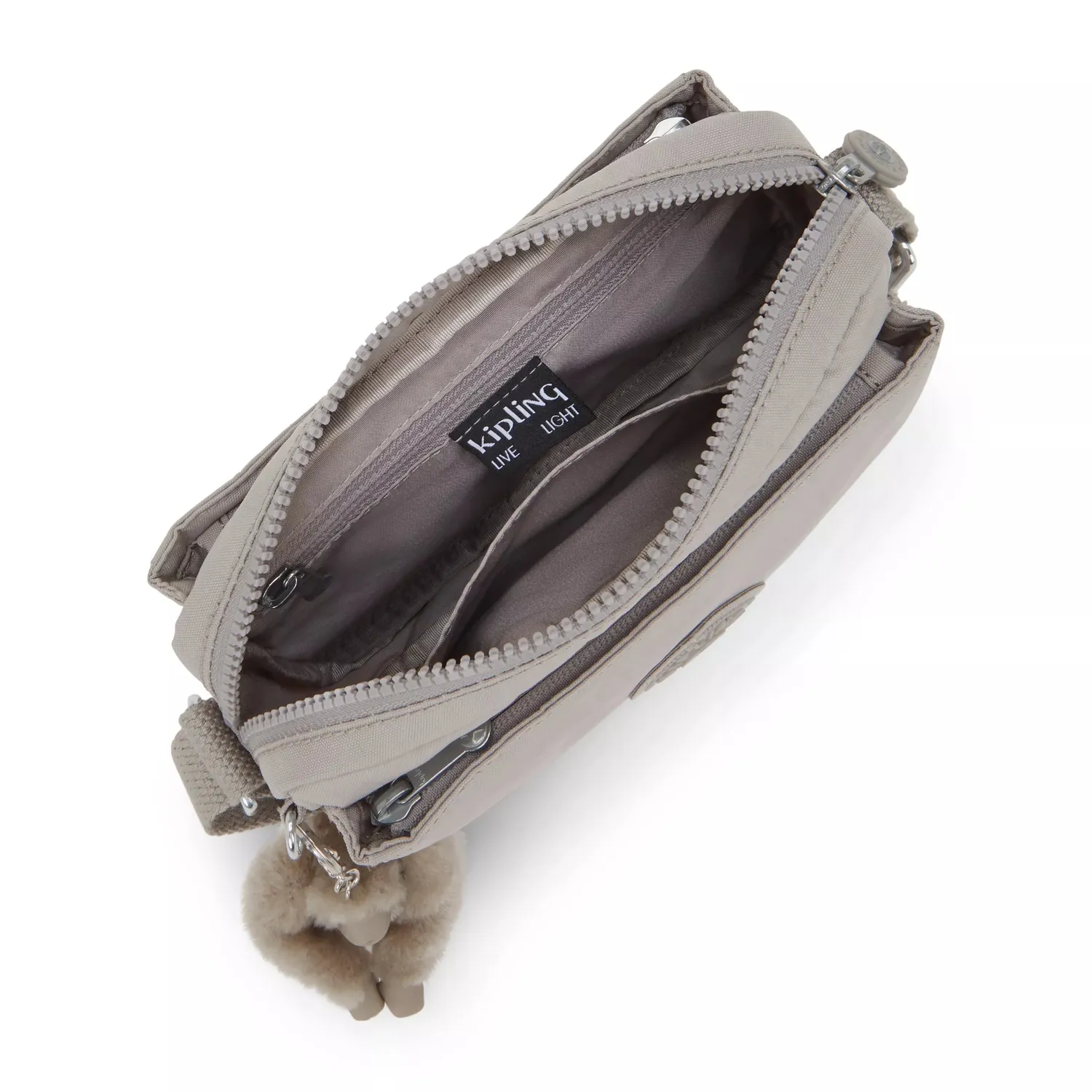 Kipling Abanu crossbodytas klein grey gris licht