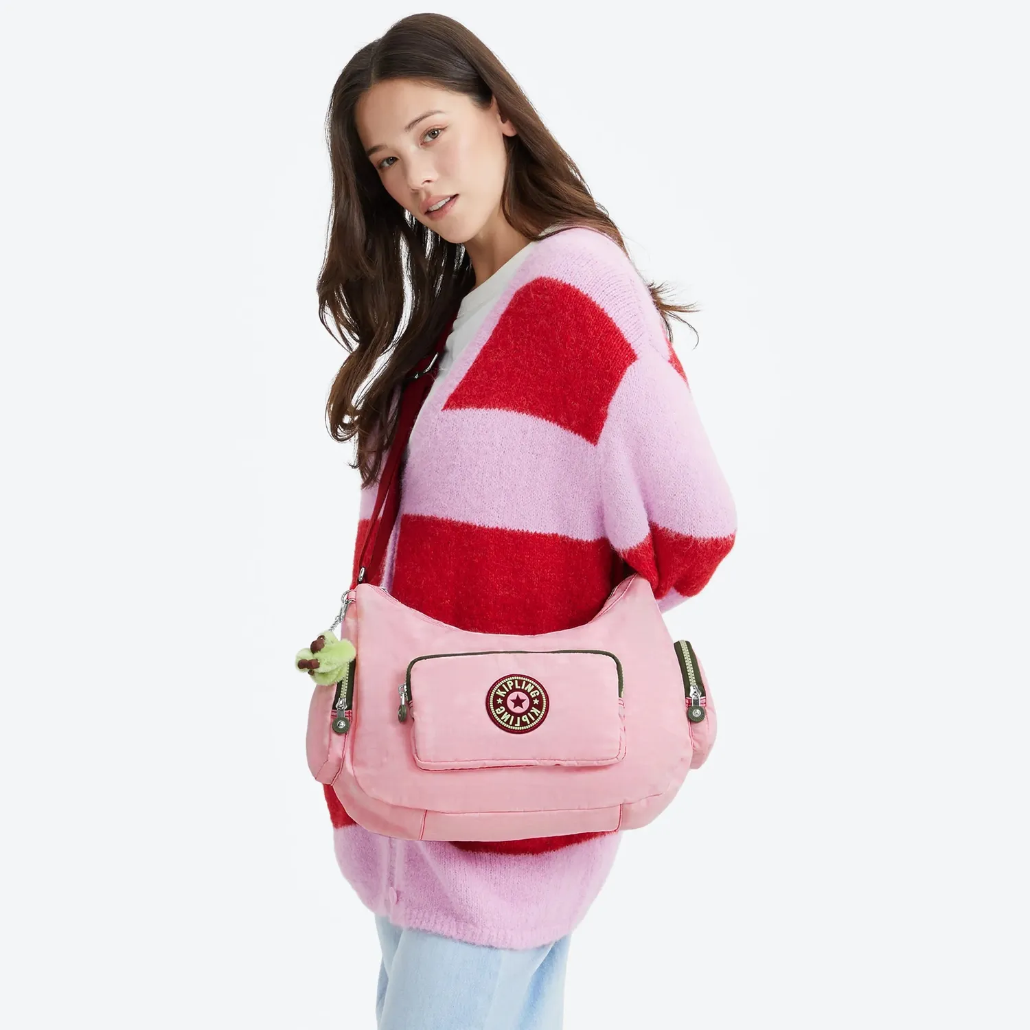 Kipling Gabbina Energy crossbody Energy Pink Medium – 7 vakken