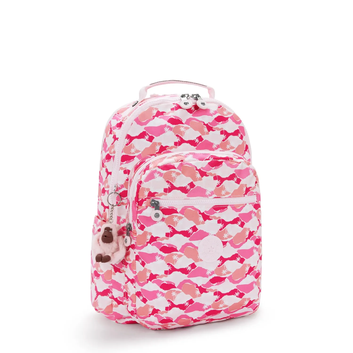 Kipling Seoul Lap rugzak Pink Palm groot 15 inch