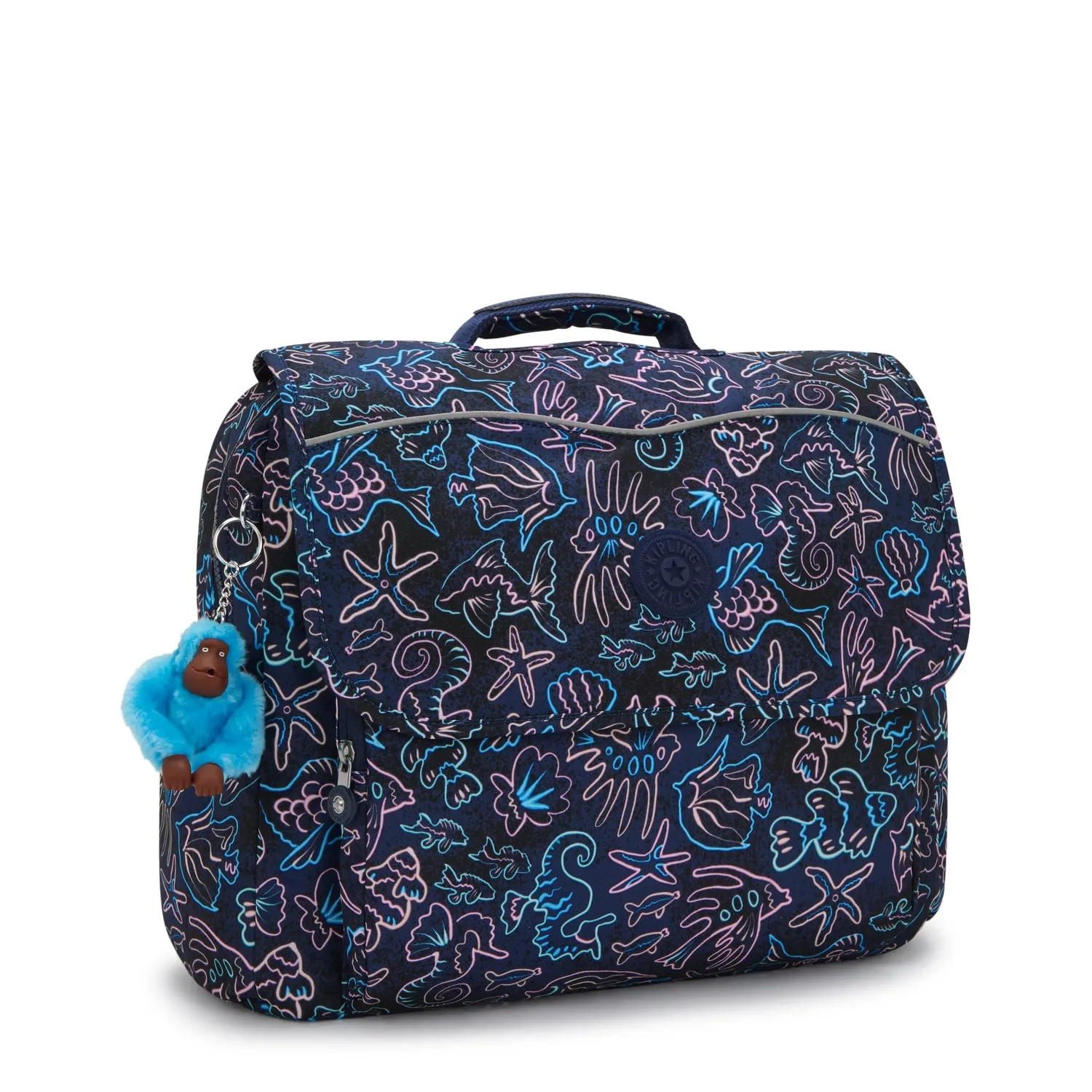 Kipling Codie L schooltas Groot Disco Fish A4