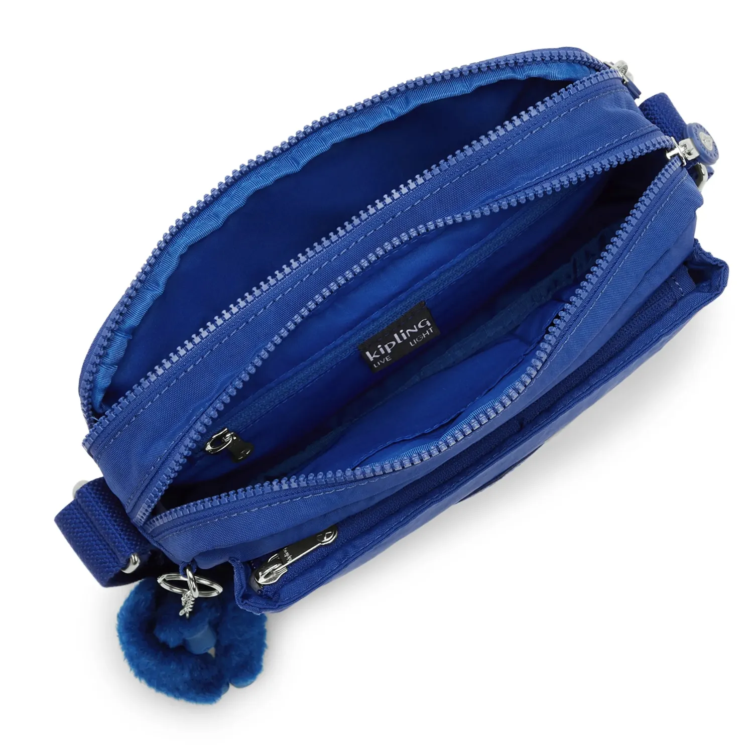 Kipling Abanu M schoudertas Medium Blazing Blue dagelijks