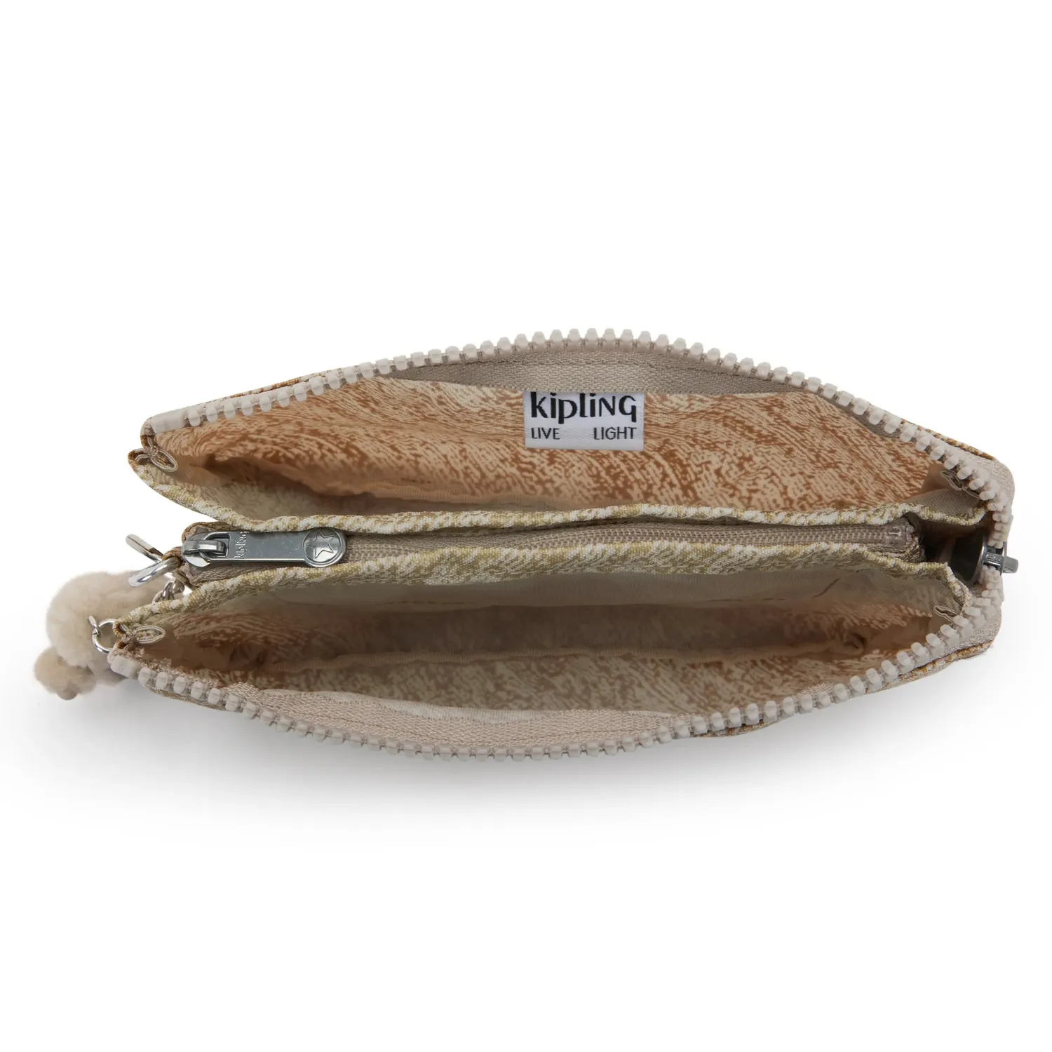 Kipling Creativity L beurs Groot Brush of Gold nylon