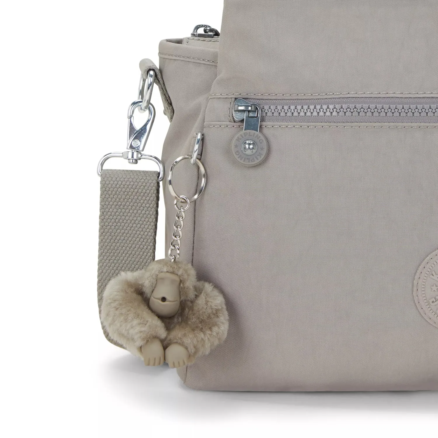 Kipling Elysia schoudertas Medium Grey Gris draagtas