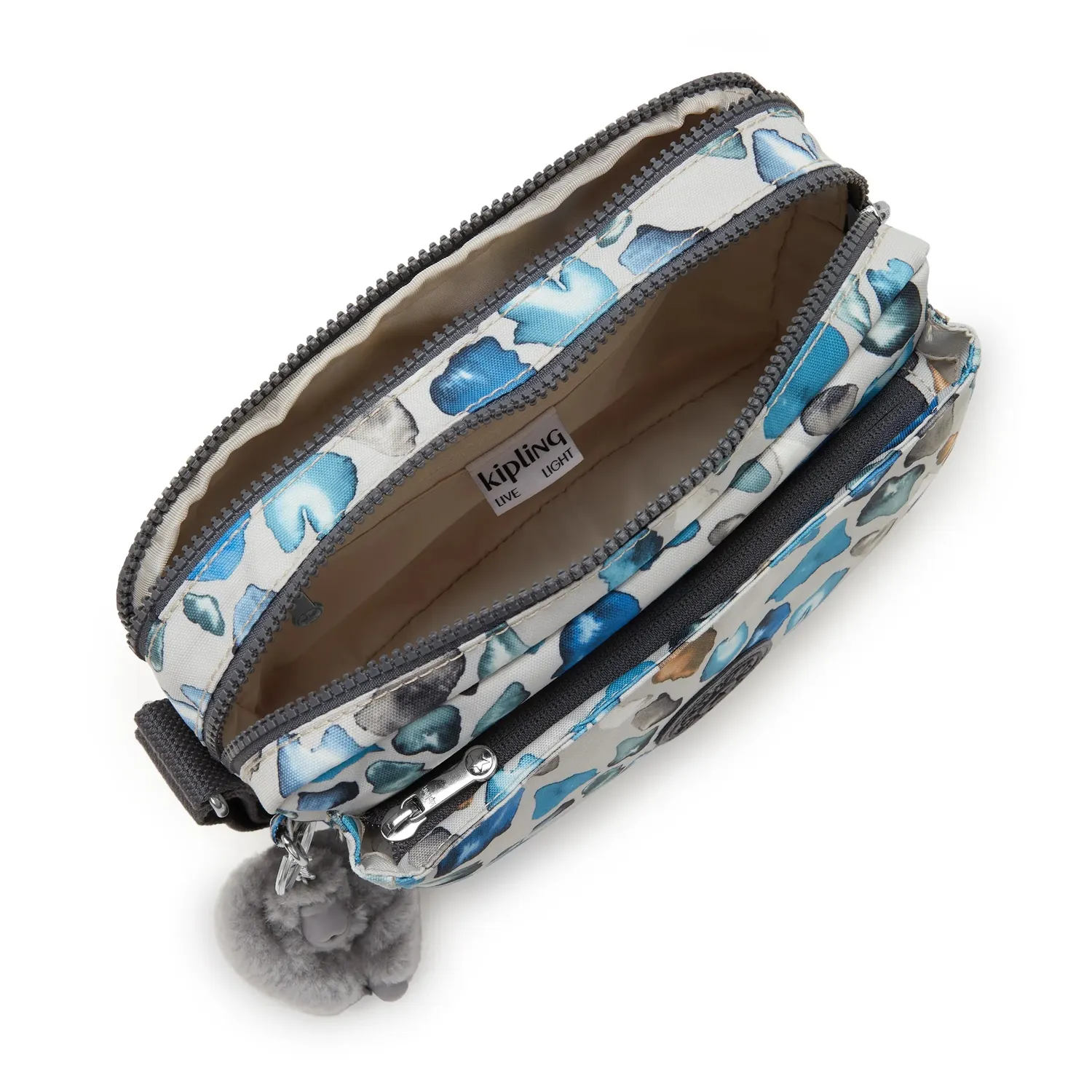 Kipling Abanu M schoudertas Medium Mineral Stone dubbel vak