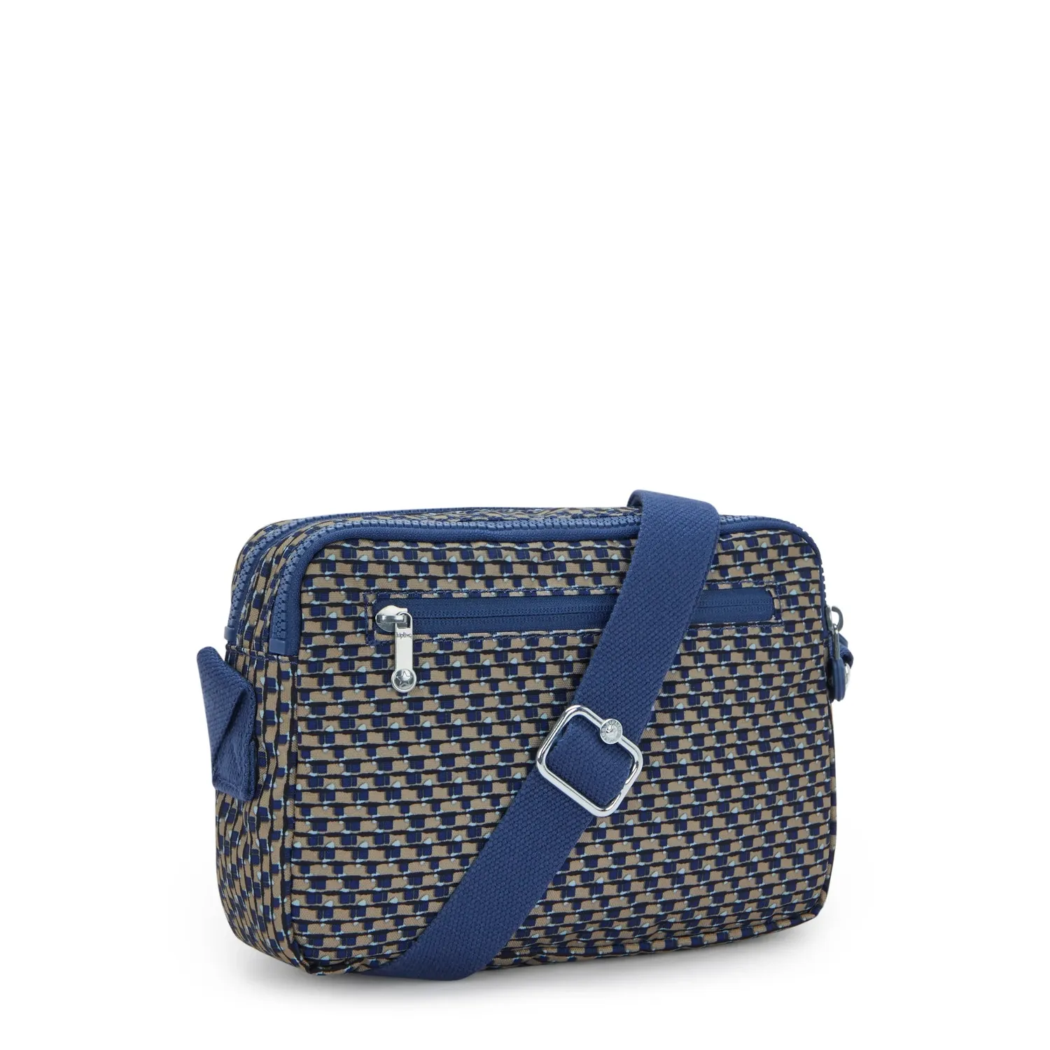 Kipling Abanu M crossbody tas Blue on Wire Medium dubbel vak