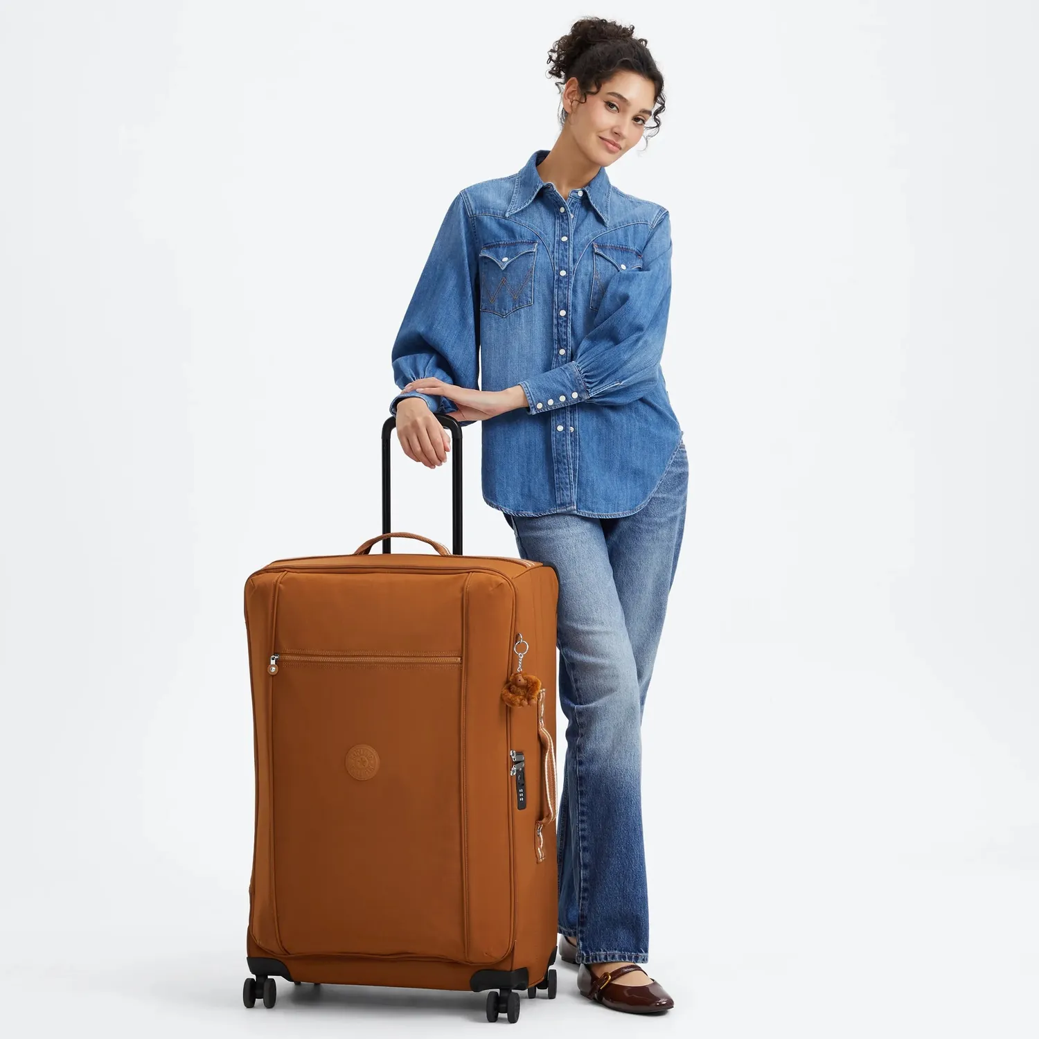 Kipling Jet L koffer Stylish Mokka groot spinner TSA