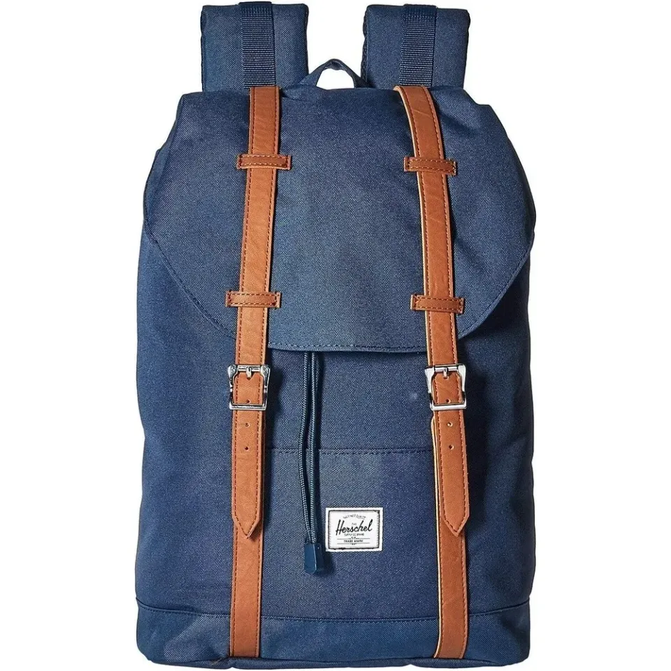 Herschel Supply Retreat 19.5L Rugzak Navy Tan Leer