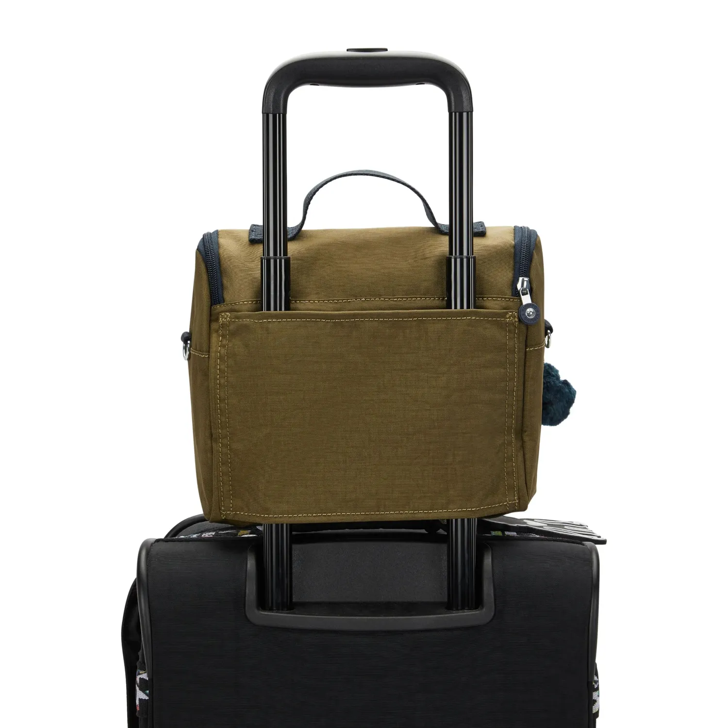 Kipling New Kichirou lunchtas Groot Treasure Green trolleybevestiging