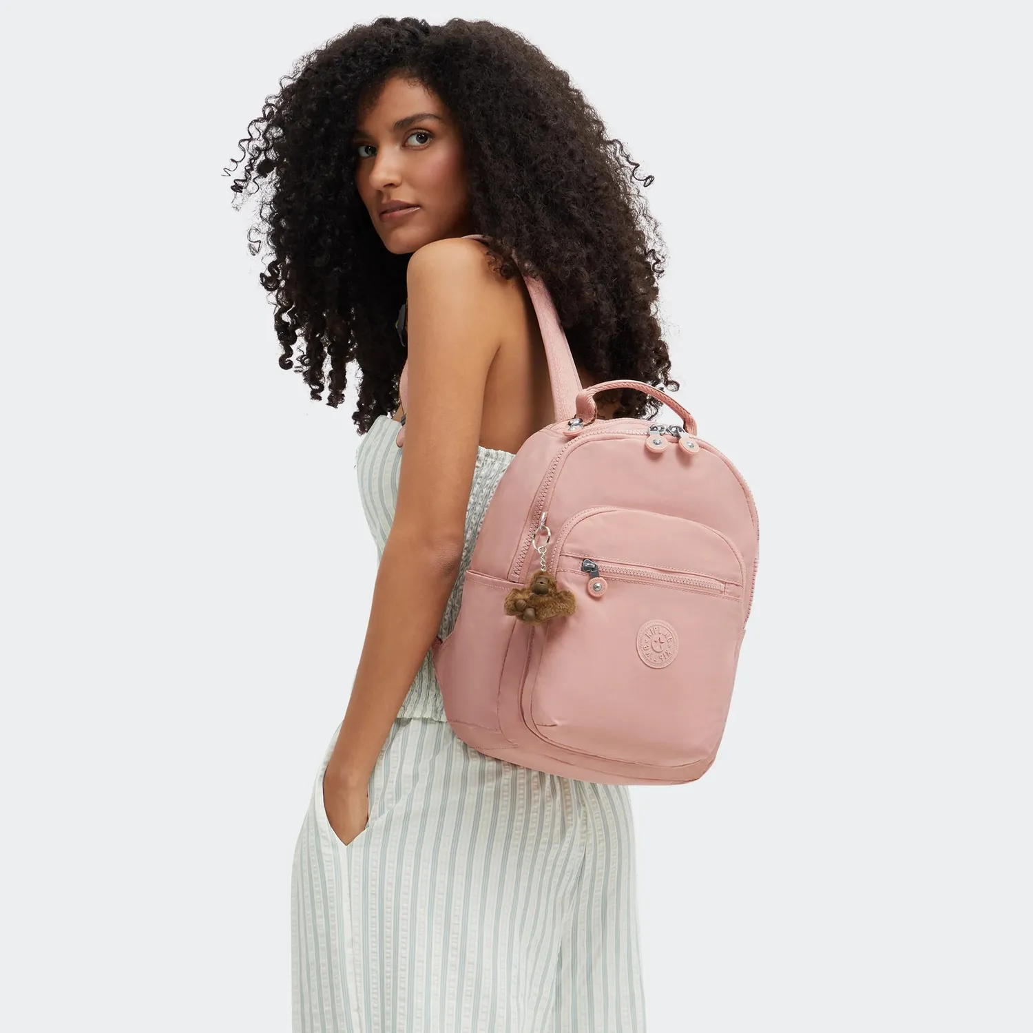 Kipling Seoul S kleine rugzak Memory Pink met 11 inch tabletvak