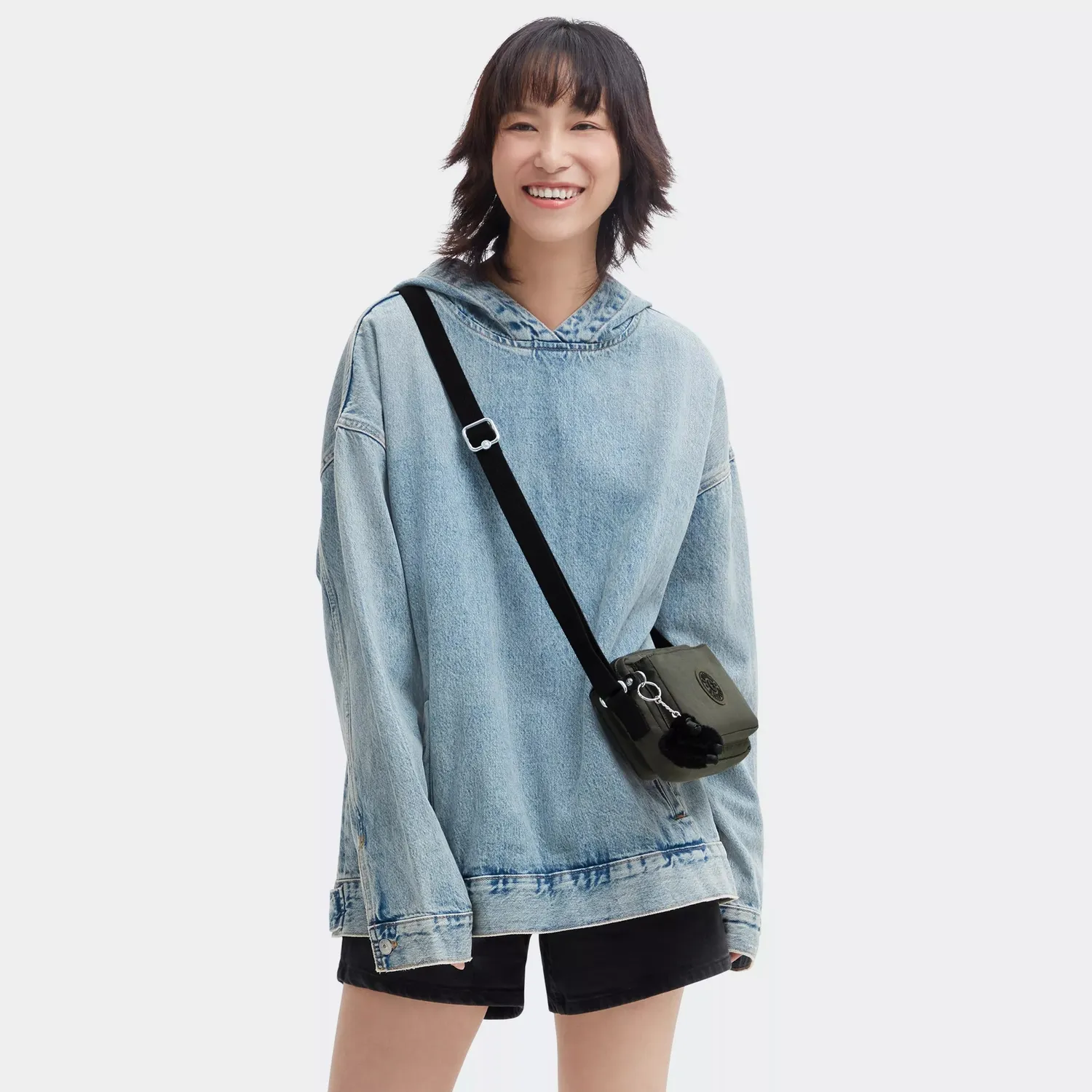 Kipling Abanu crossbody tas klein Green Moss groen