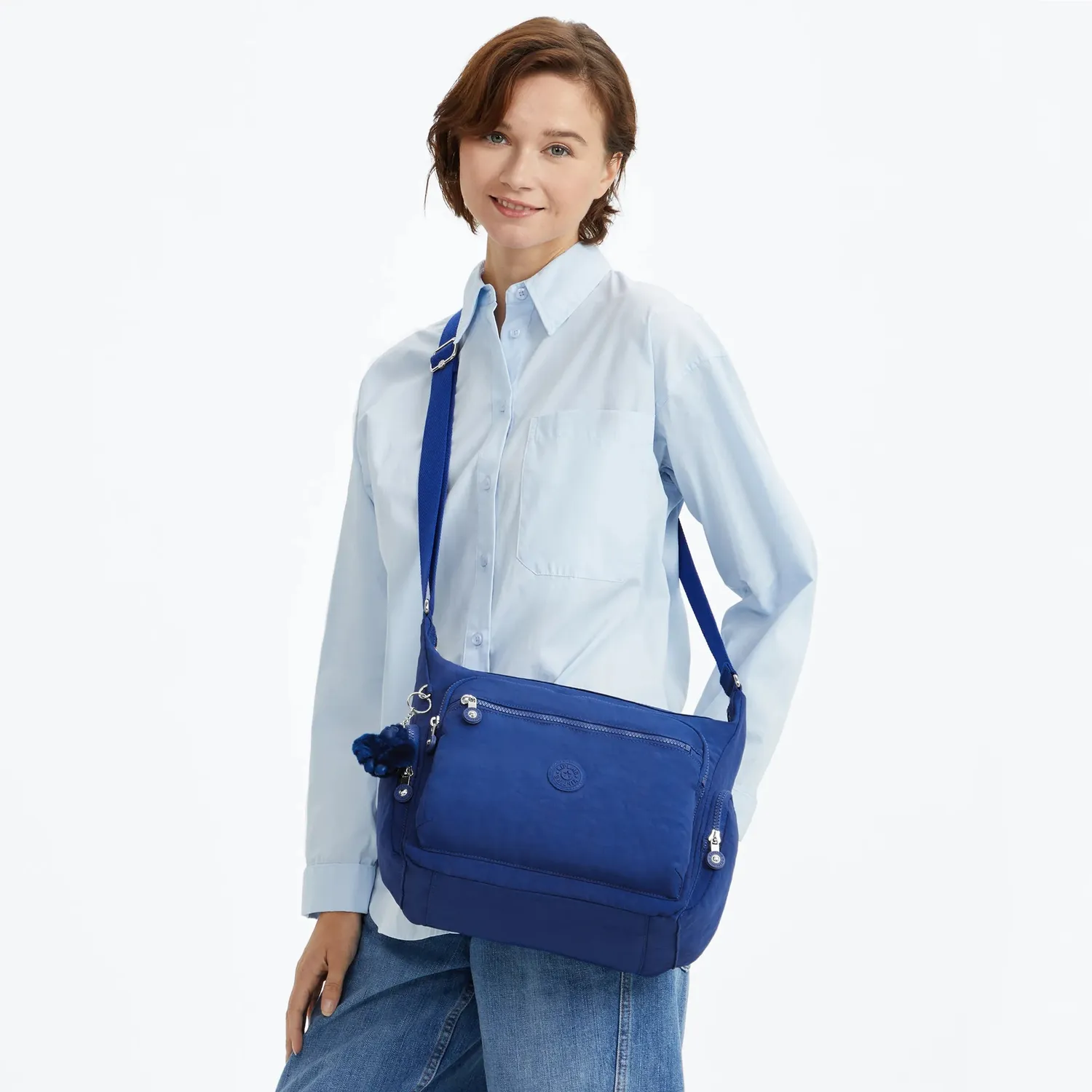 Kipling Gabbie crossbody tas Blazing Blue Groot verstelbare band