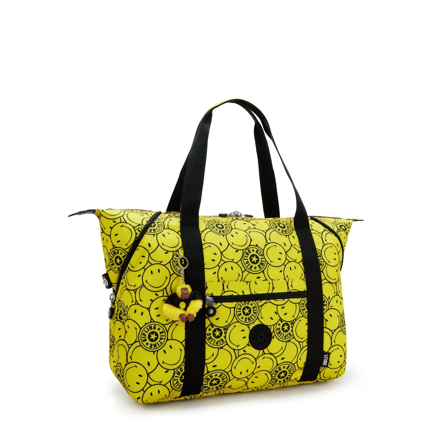 Kipling Art M draagtas Yellow Fun Ball groot Smiley