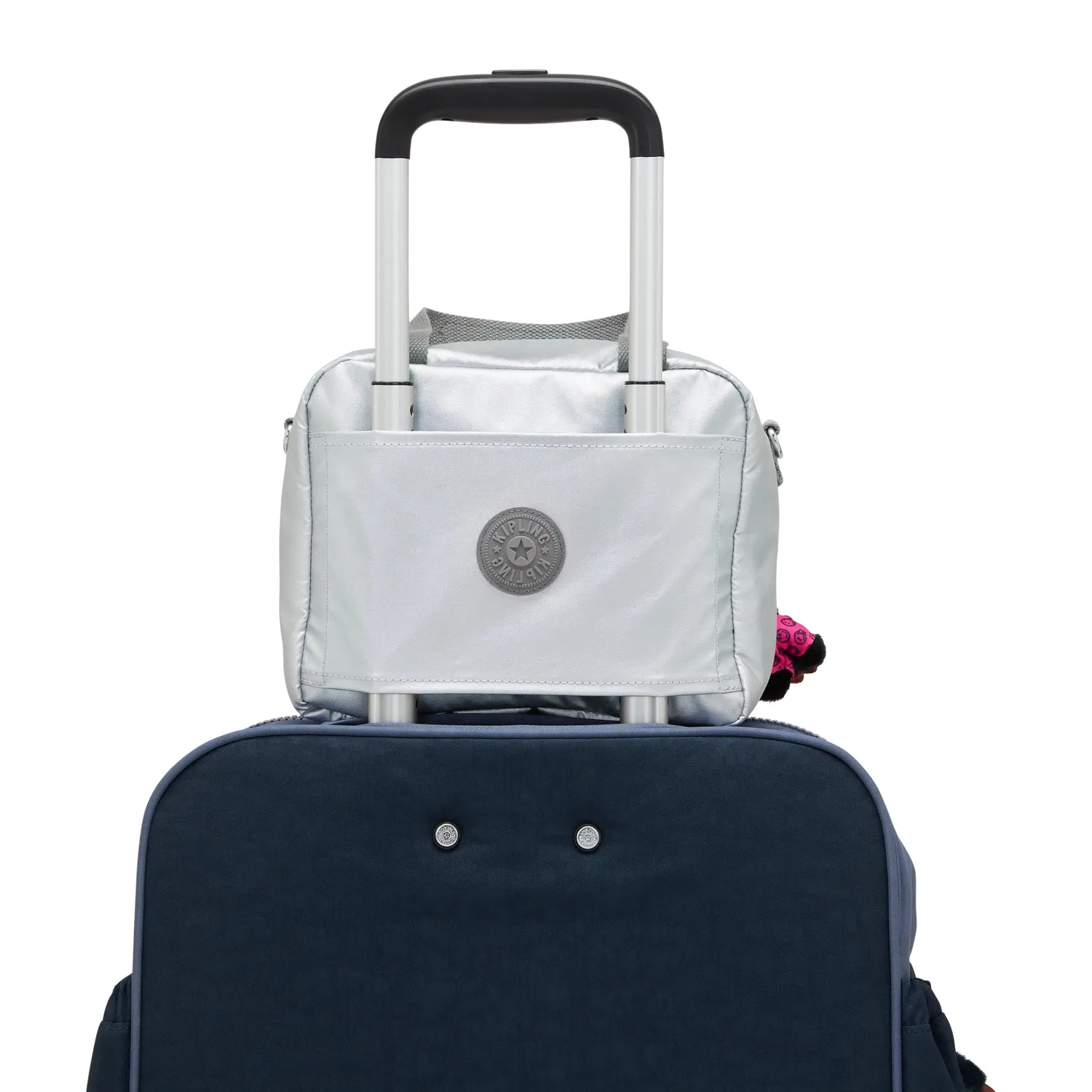 Kipling Miyo lunchtas Happy Face Silver smiley
