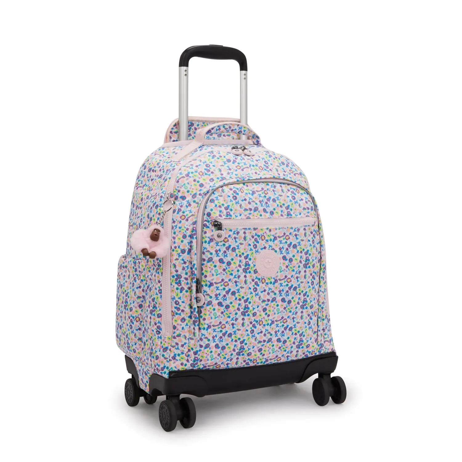 Kipling New Zea rugzak met wielen Digi Flower Print groot