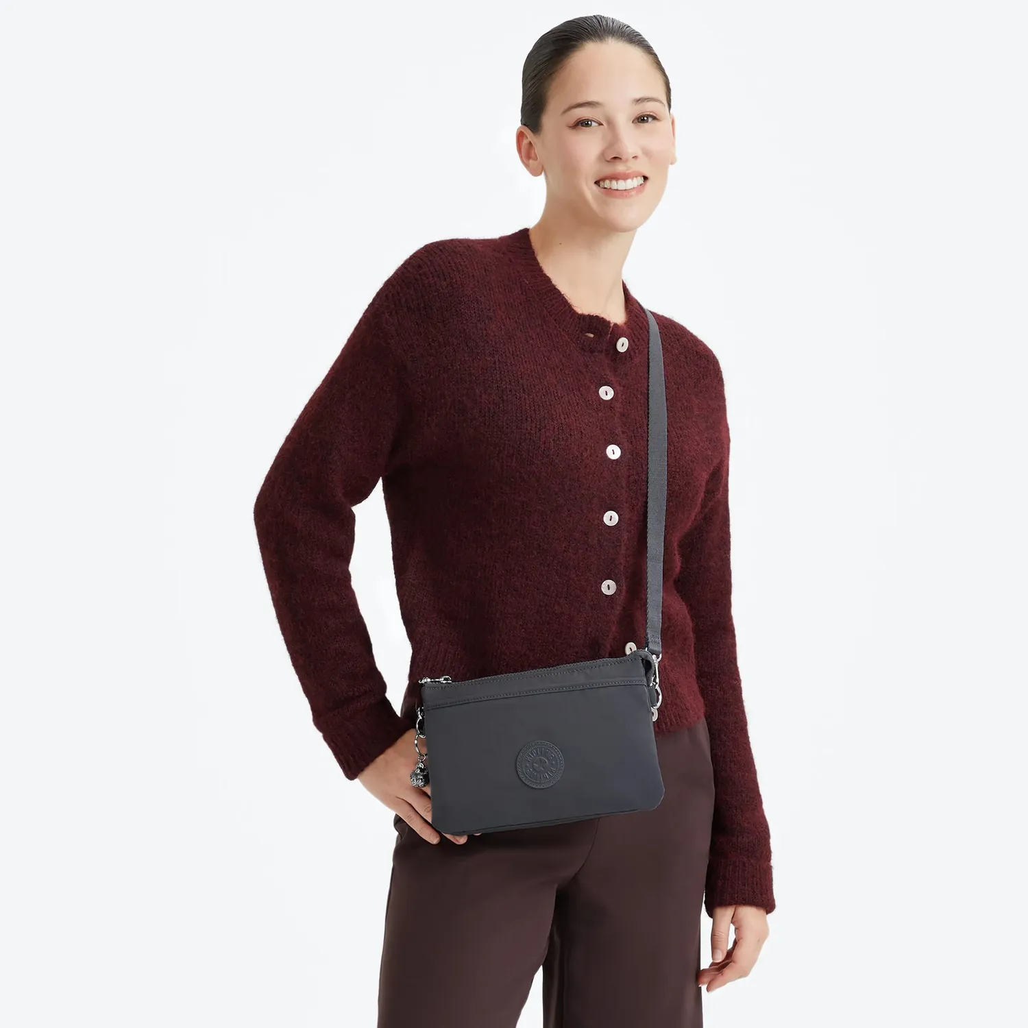 Kipling Riri crossbody klein Moonlit Slate waterafstotend