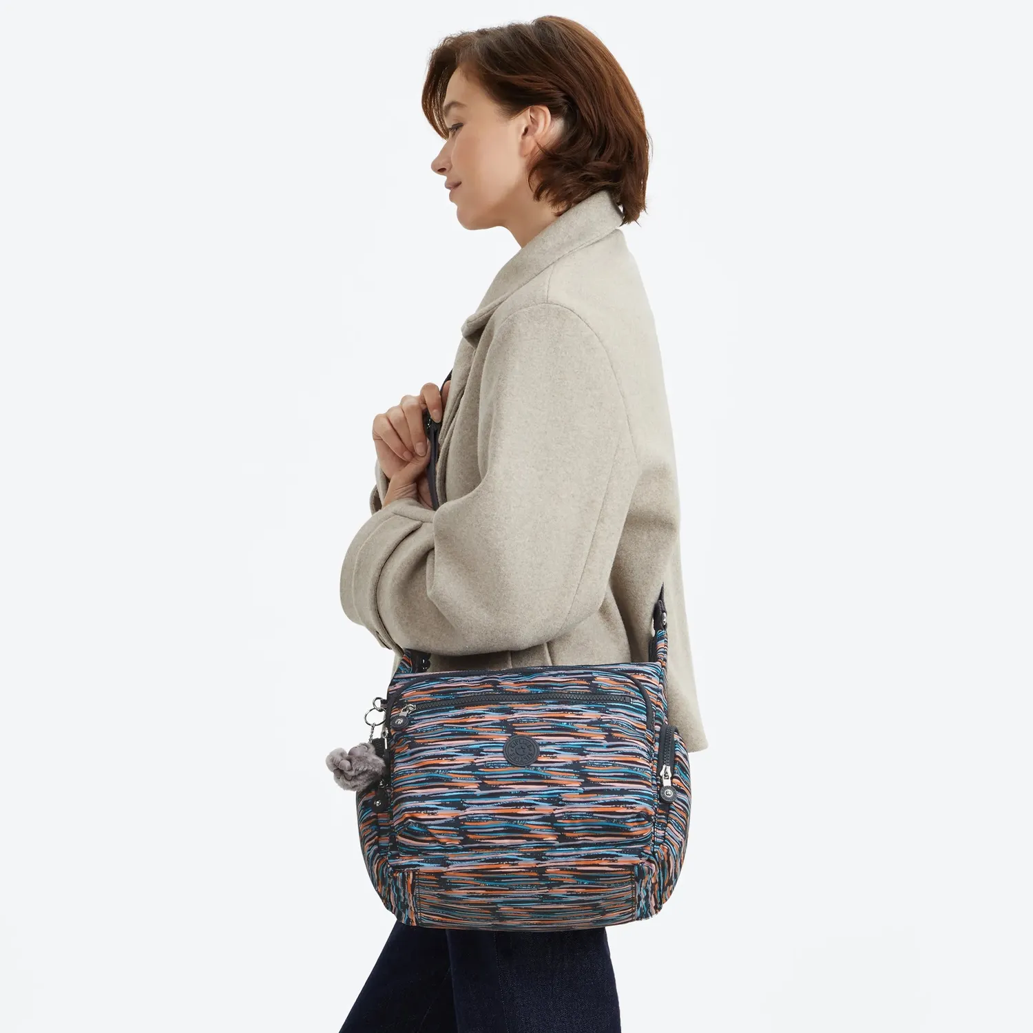 Kipling Gabbie crossbody tas Mineral Stripes groot lichtgewicht