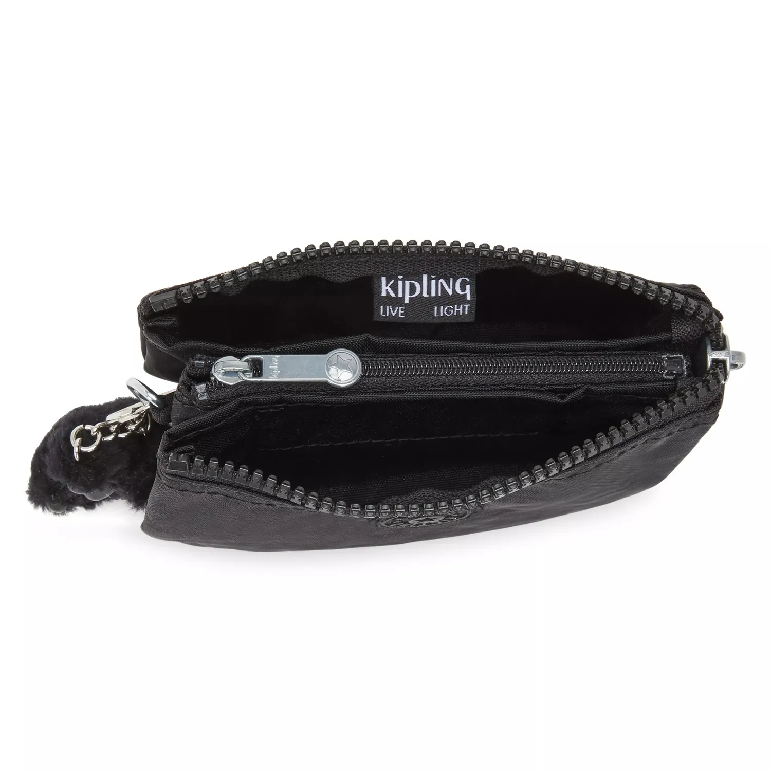 Kipling Creativity S portemonnee Black Noir klein met rits