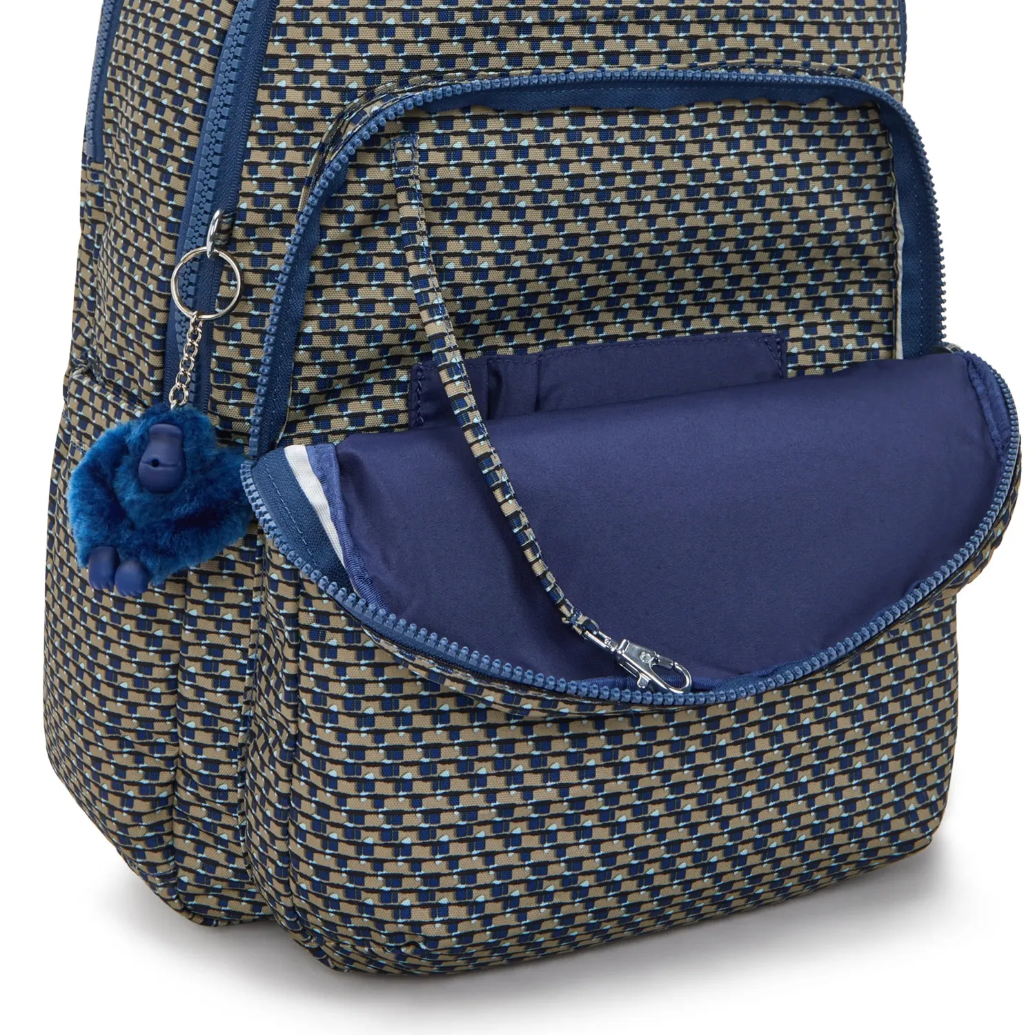 Kipling Seoul Lap rugzak Blue on Wire Groot 15 inch laptop