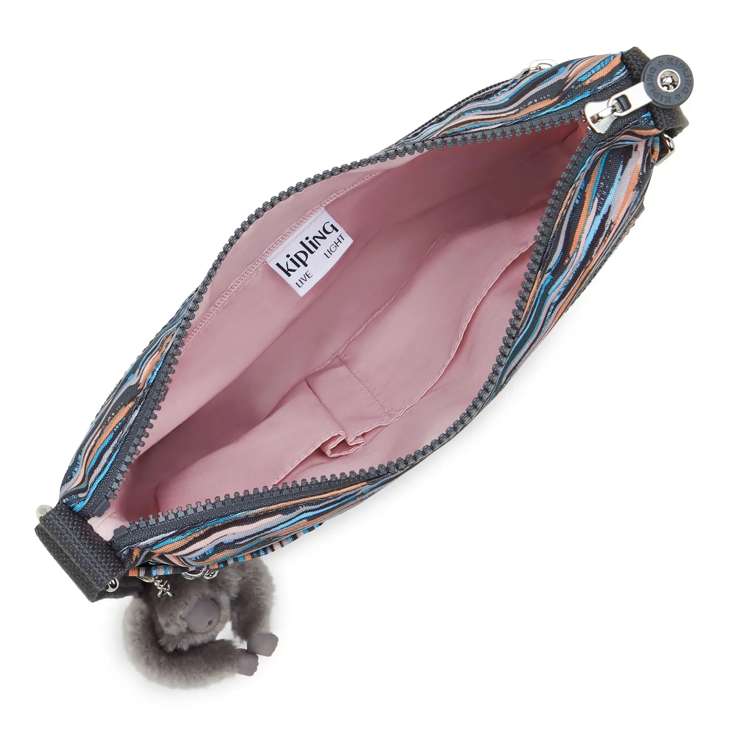 Kipling Arto schoudertas Medium Mineral Stripes lichtgewicht