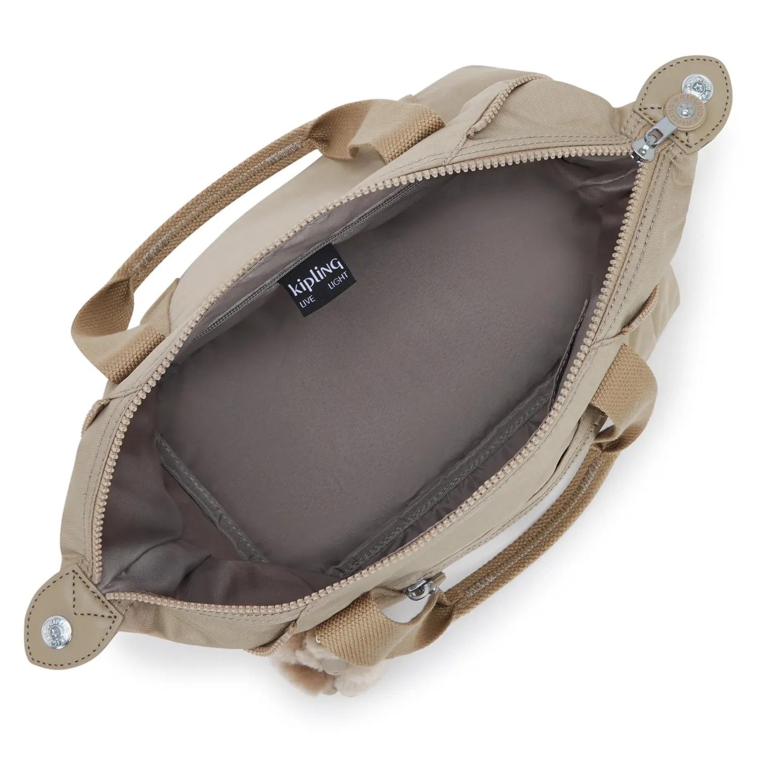 Kipling Art Mini schoudertas Soft Taupe klein waterafstotend