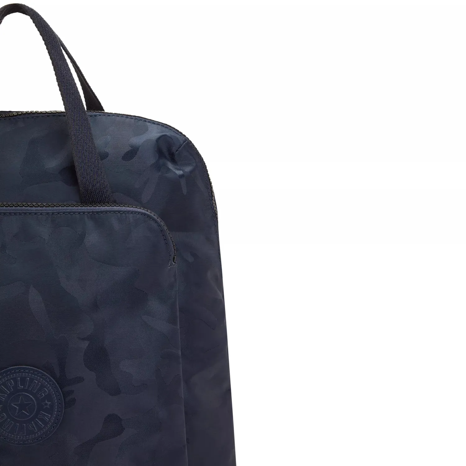 Kipling Kazuki rugzak Medium Satin Camouflage Blue laptop
