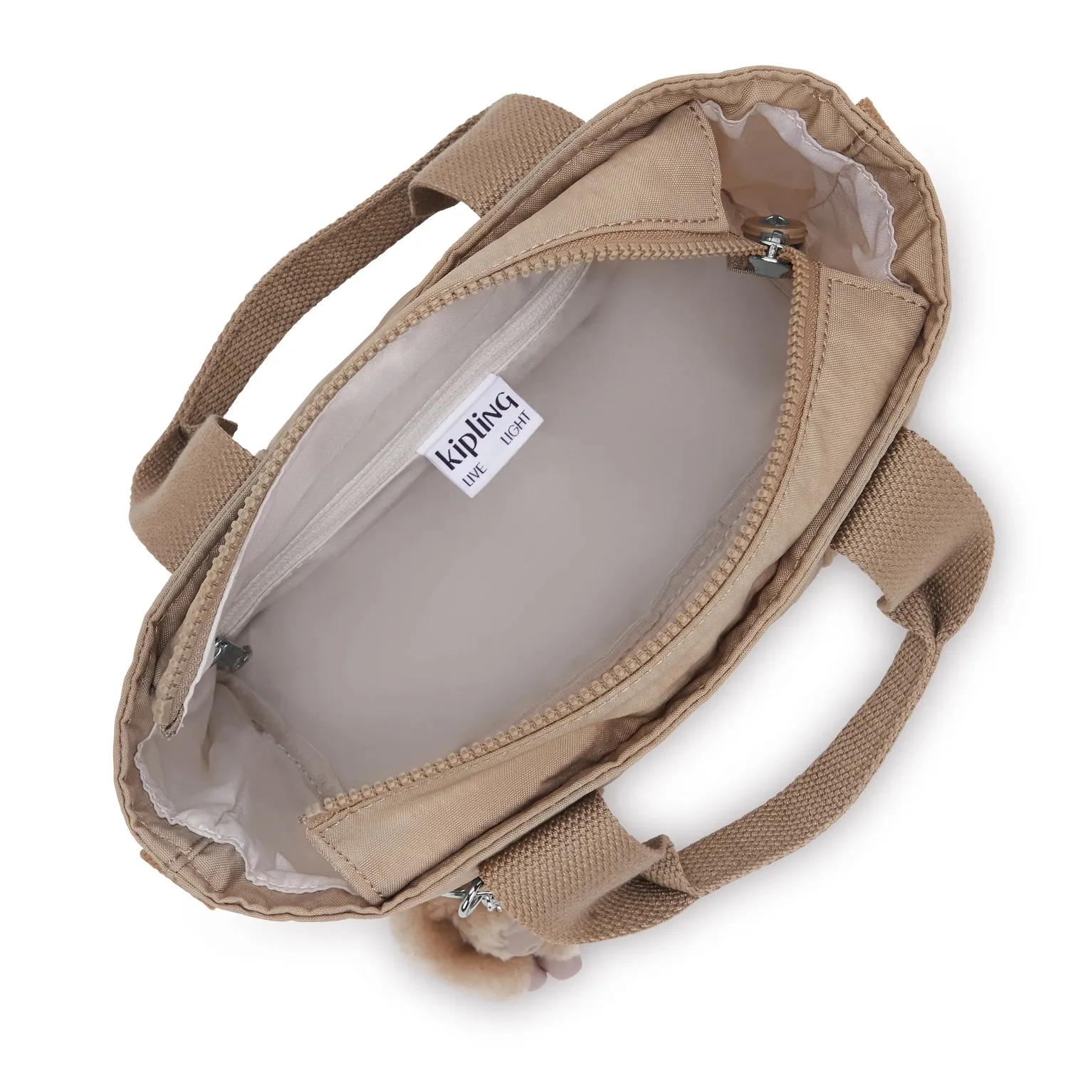 Kipling Minta schoudertas Tan Beige klein 5 liter