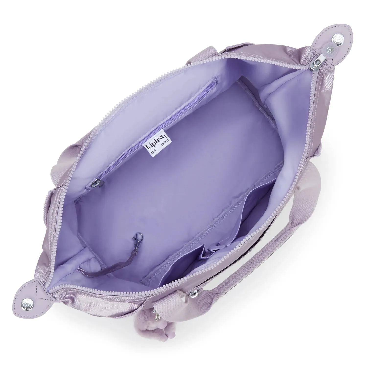 Kipling Art schoudertas Medium Lilac Moon Metallic glans