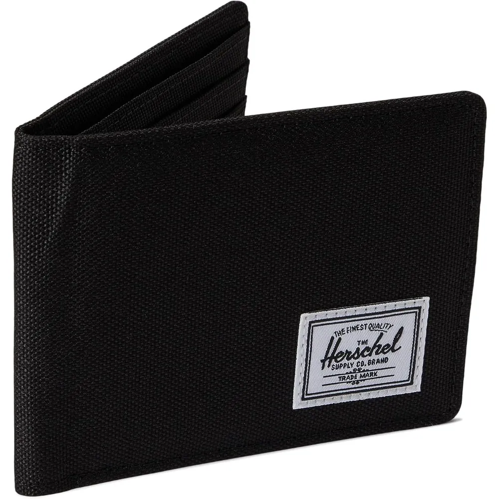 Herschel Thomas portemonnee Black Tonal plat leer