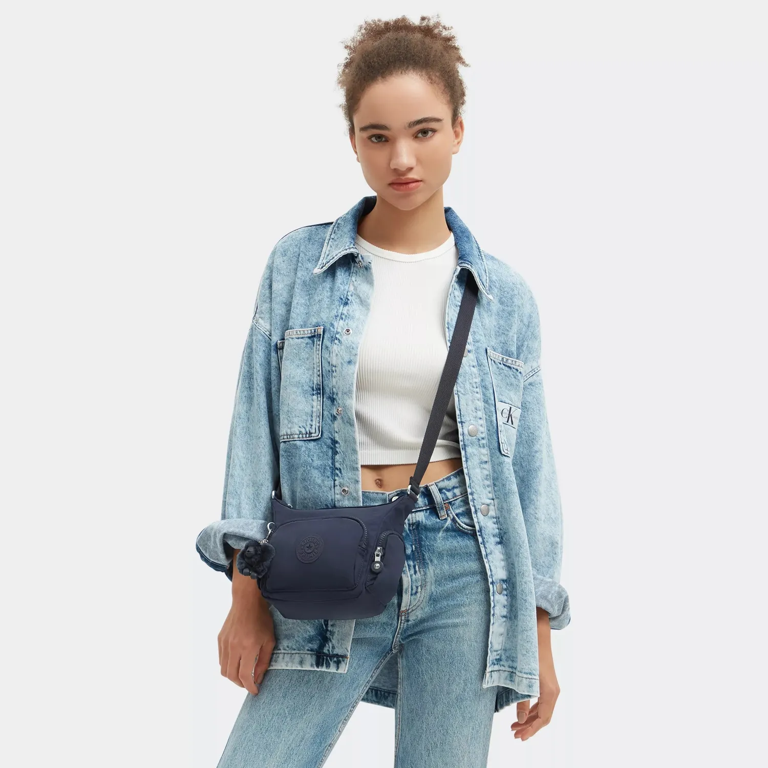 Kipling Gabbie Mini schoudertas klein Blue Bleu 2 waterafstotend