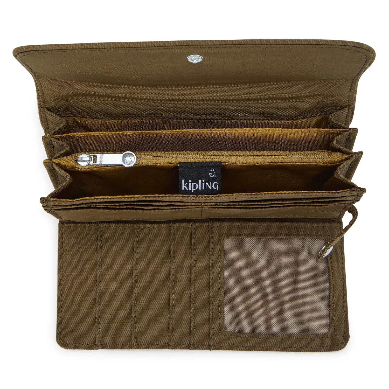 Kipling Money Land portemonnee Smooth Khaki RFID